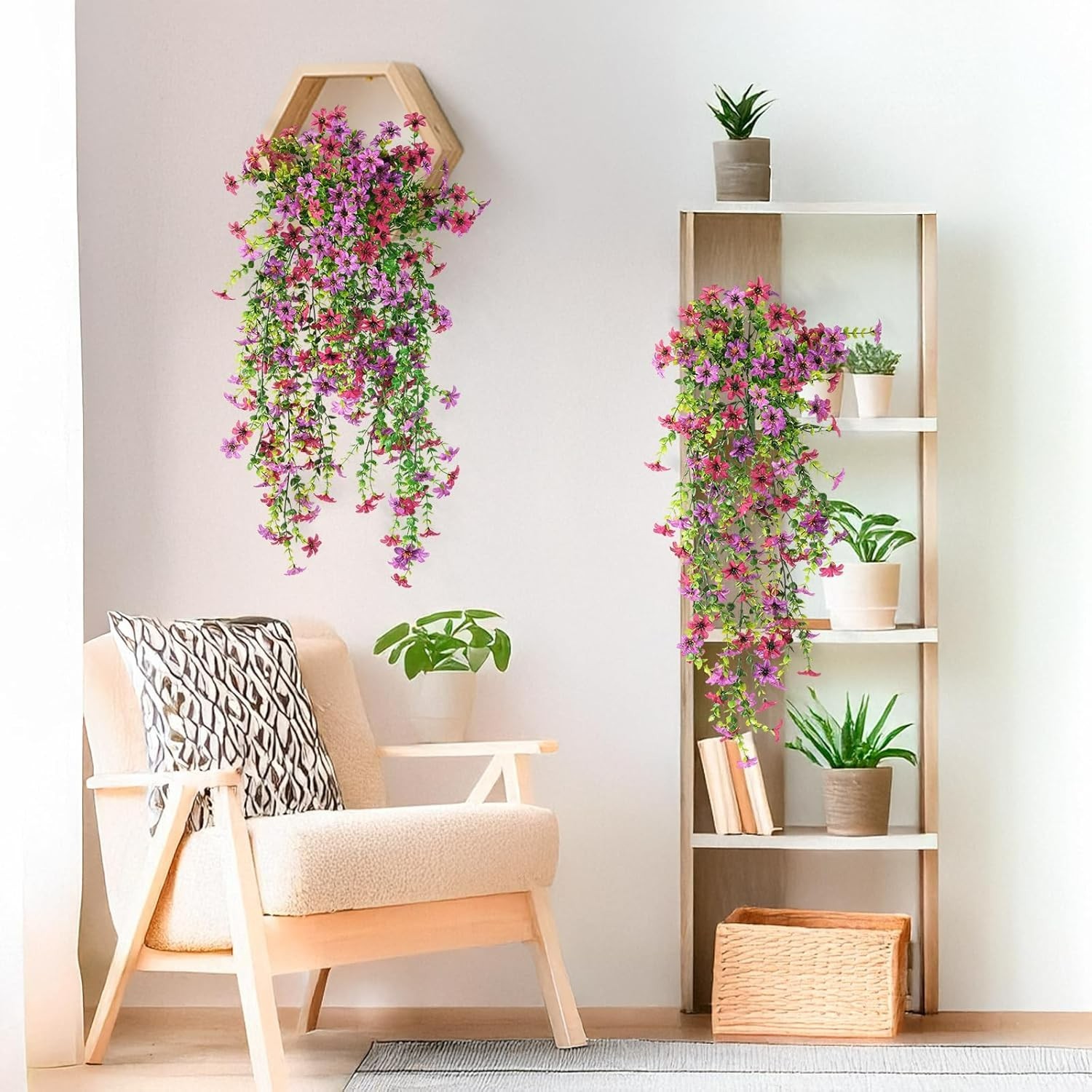 Elegant 2 PCS Faux Silk Daisy & Eucalyptus for Majestic Outdoor Decoration