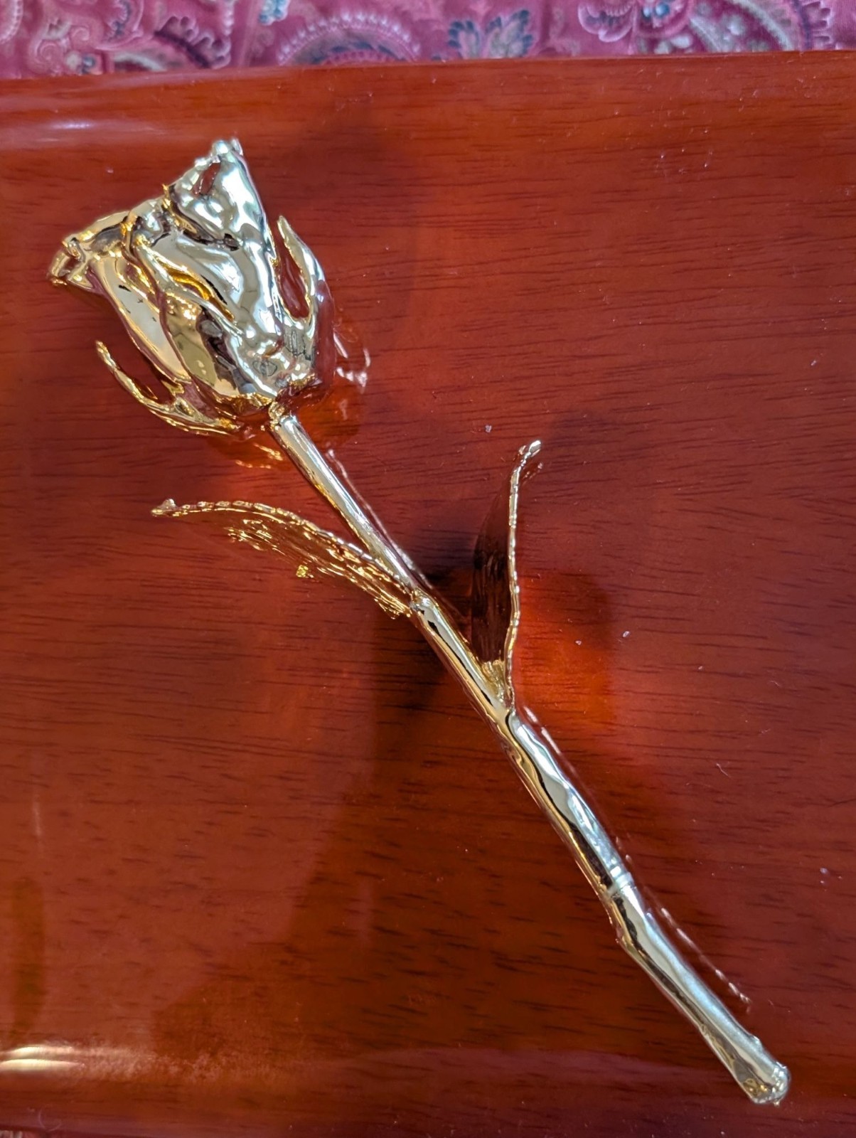 Real Rose Dipped in Silver 6.5 inches with Gift Box Special Keepsake Anniversary