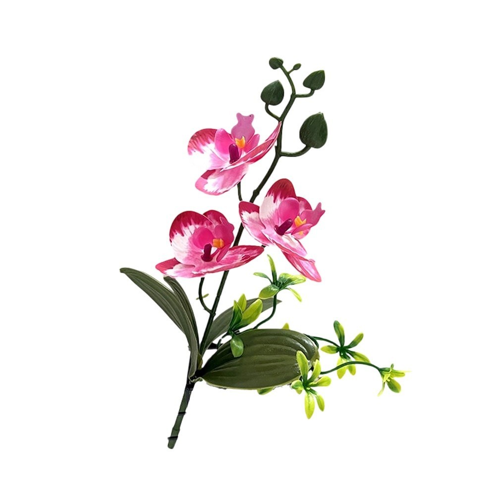 Artificial Phalaenopsis Orchid 25cm Realistic Faux Flower Bouquet for Decor