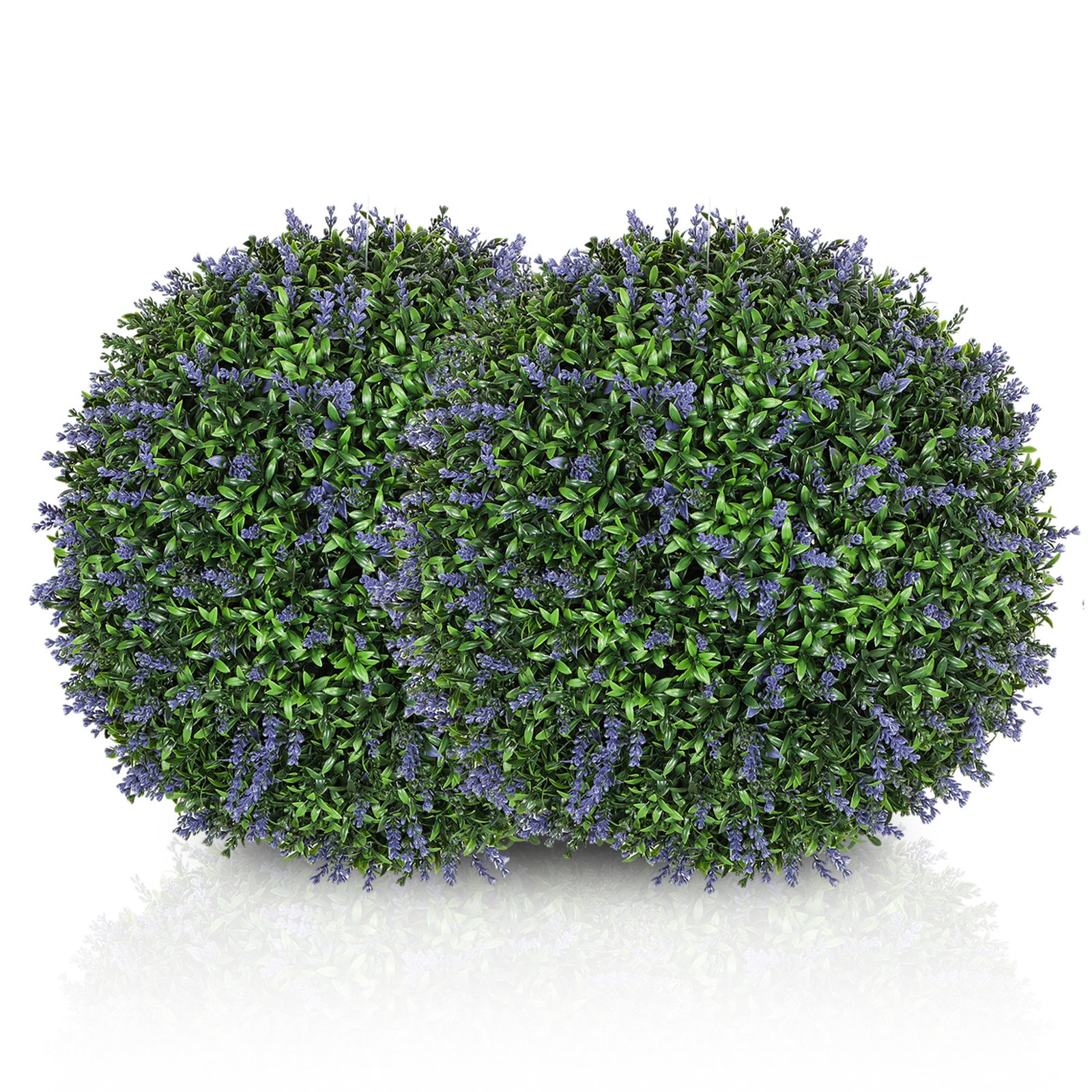 Set of 2 Artificial Plant Topiary Balls, 16.5 Inch UV-protected for Home Office