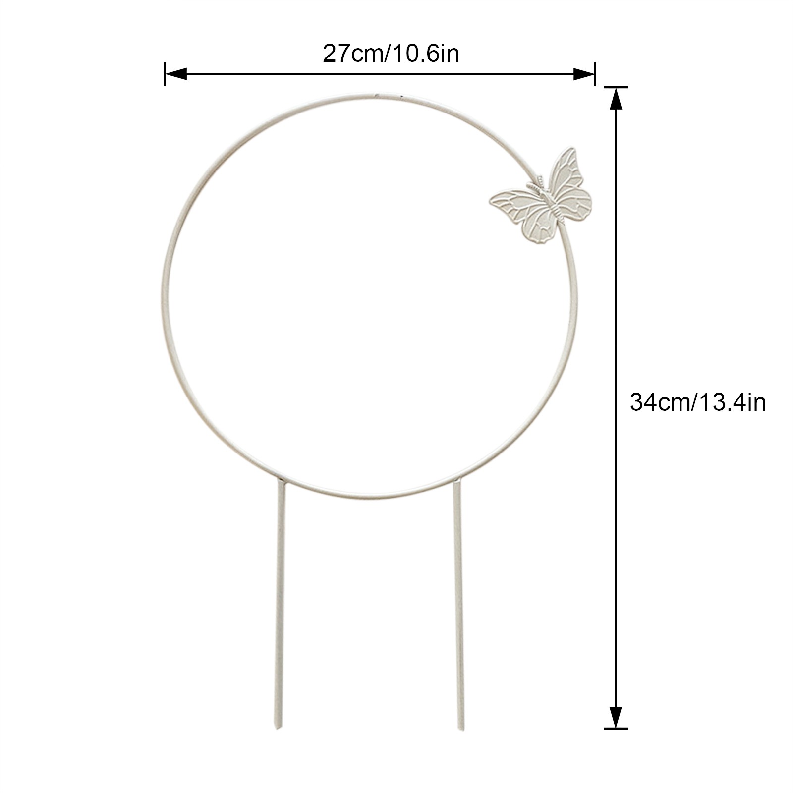 White Heart Plant Support 28x31cm