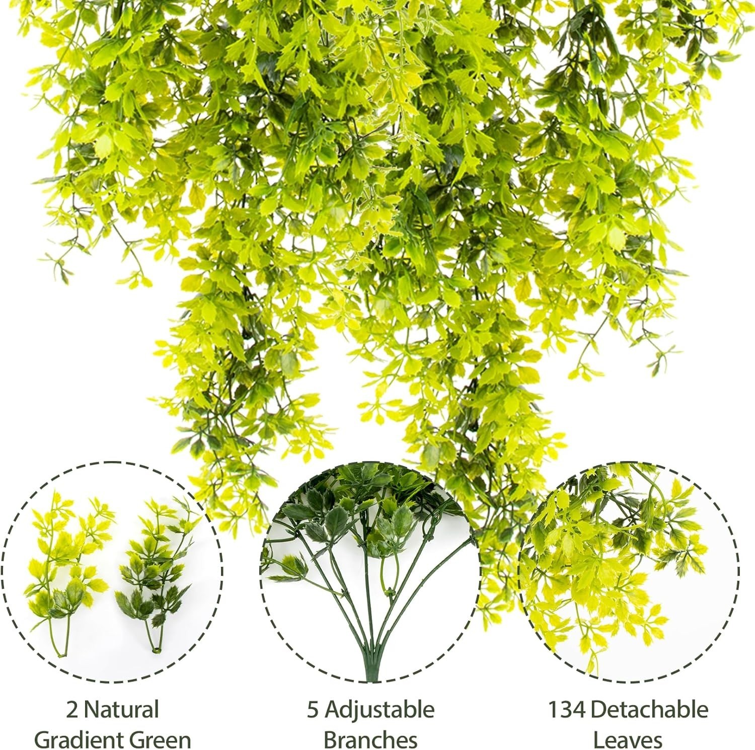 Lifelike Green Virginia Creeper Hanging Plant – Perfect for Indoor & Outdoor