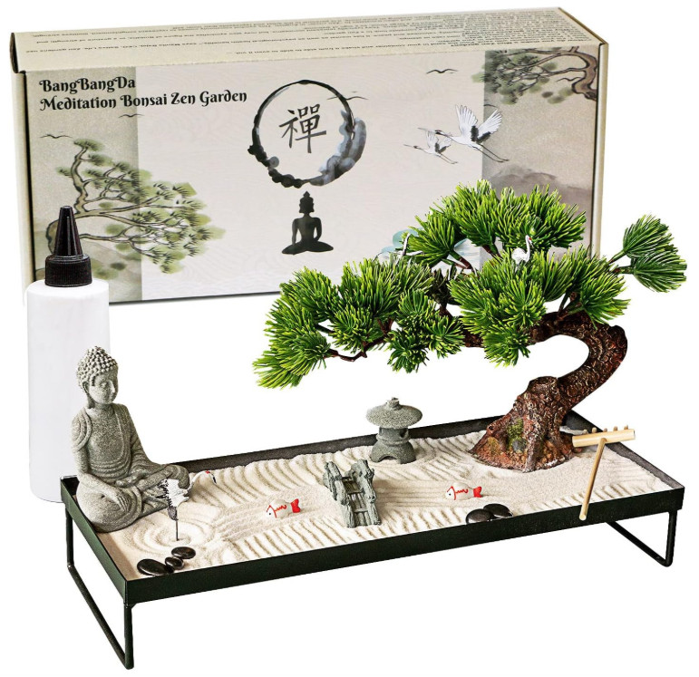 Decoración zen japonesa con jardín de arena y Buda para mesa oficina hogar,Nuevo