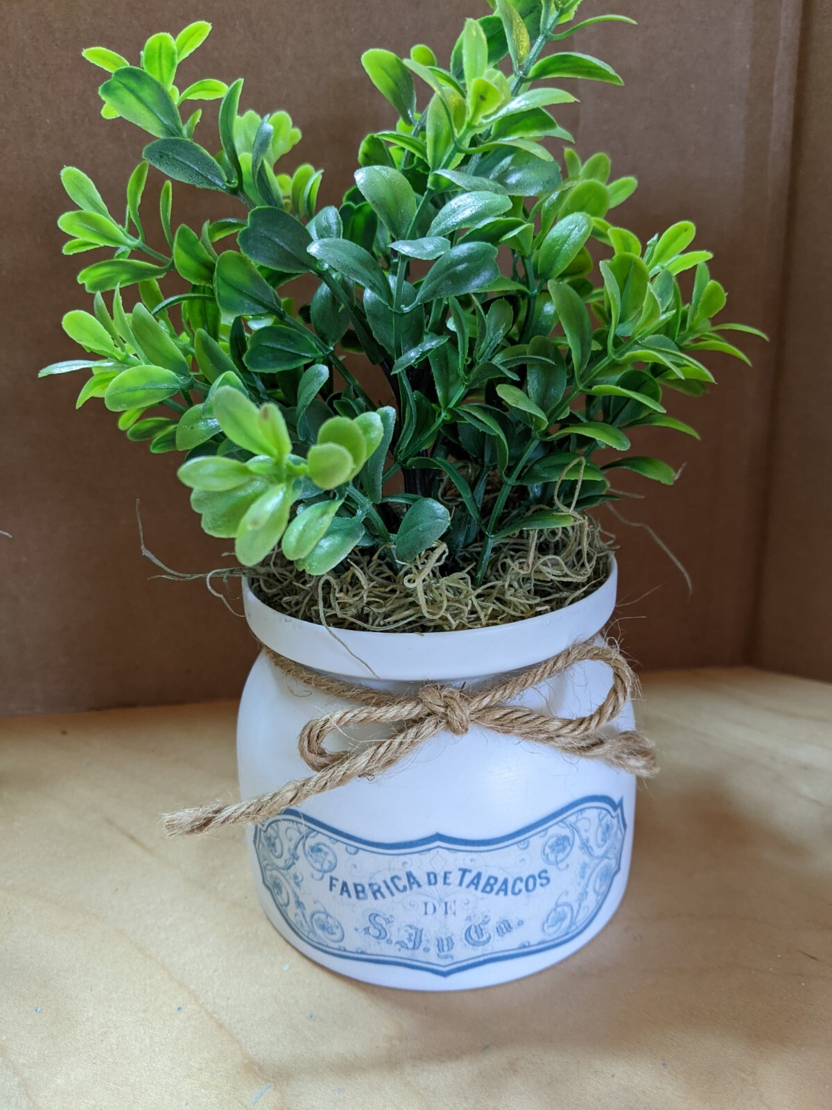 3 Faux Plants in Spring Themed Pots