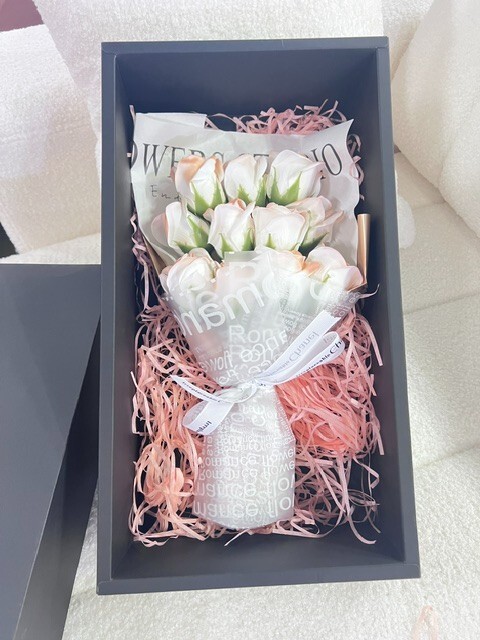 Soap Rose Forever Flower Gift Box, Preserved Flowers, Artificial Flower Bouquet