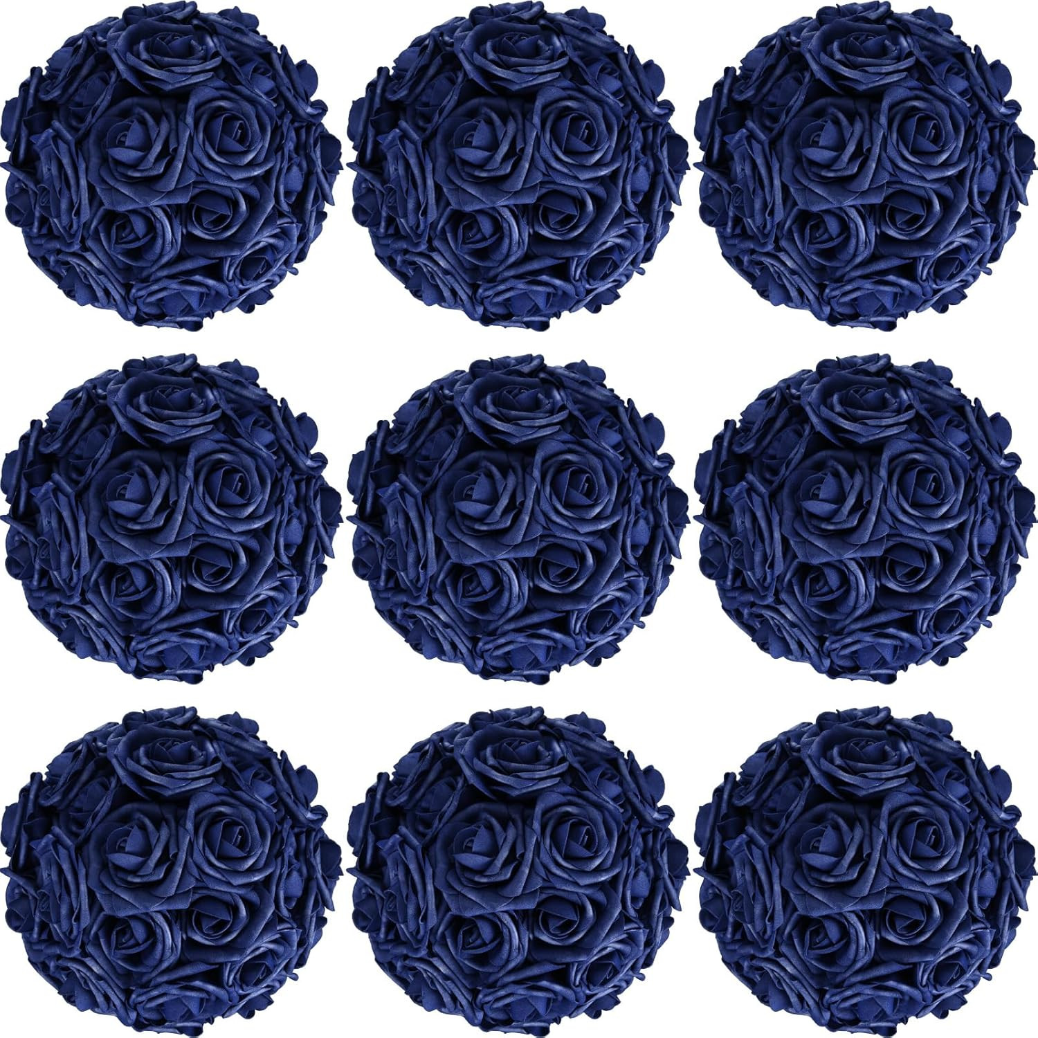 200 Pack Navy Blue Foam Roses for DIY Weddings & Home Decor