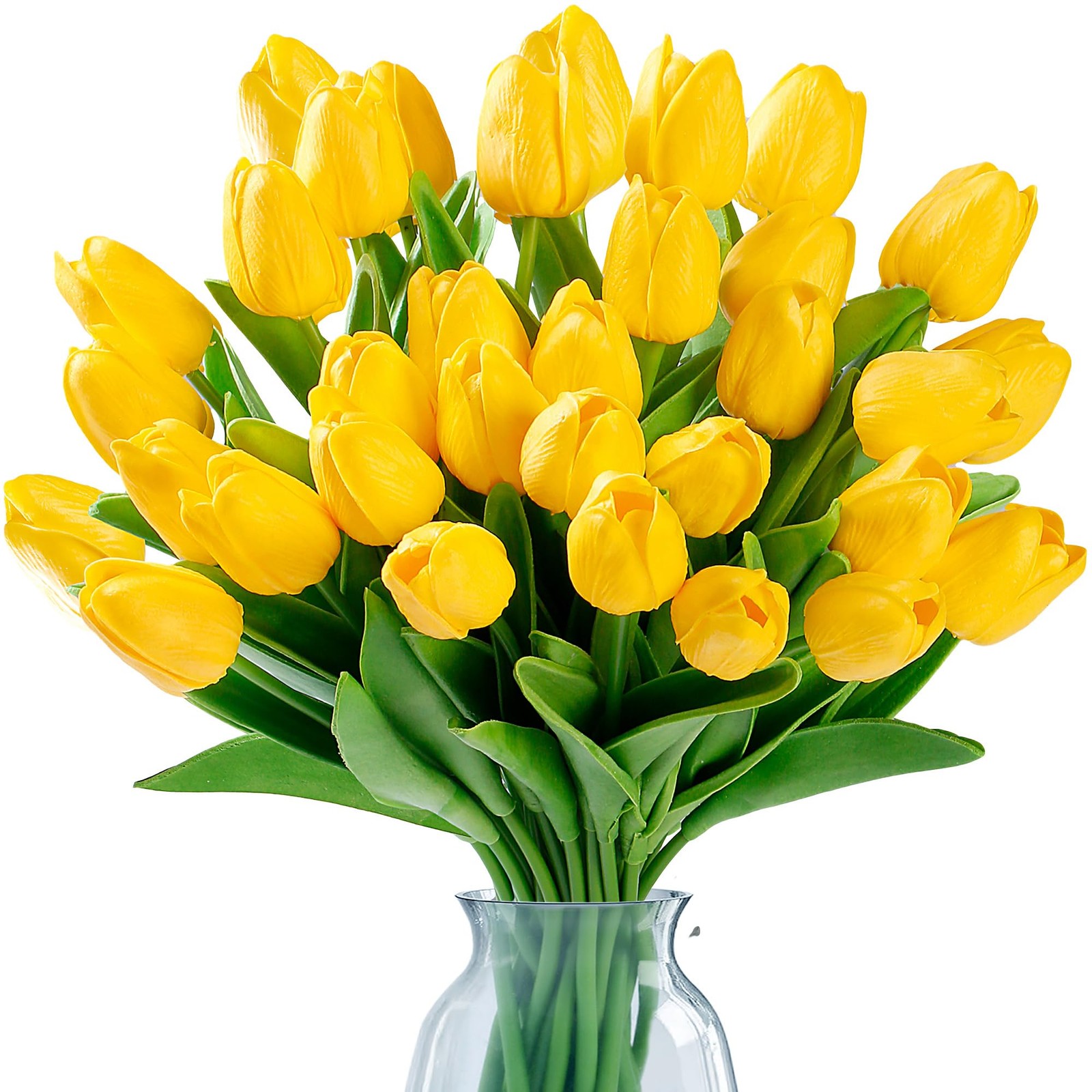 30 Pcs Fake Tulips Artificial Flowers Real Touch PU Faux Flowers Tulip Stems …