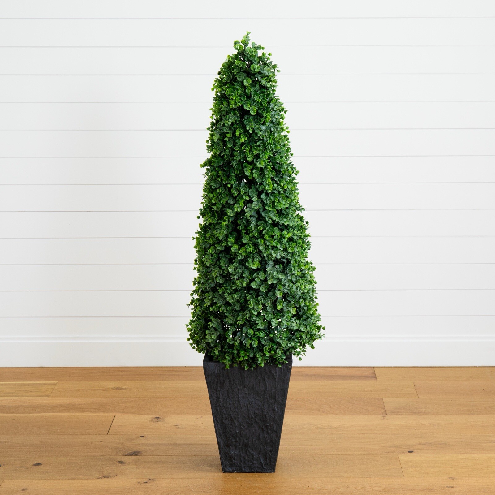 57” Artificial Eucalyptus Topiary Tree In Planter UV Indoor/Outdoor. Retail $385