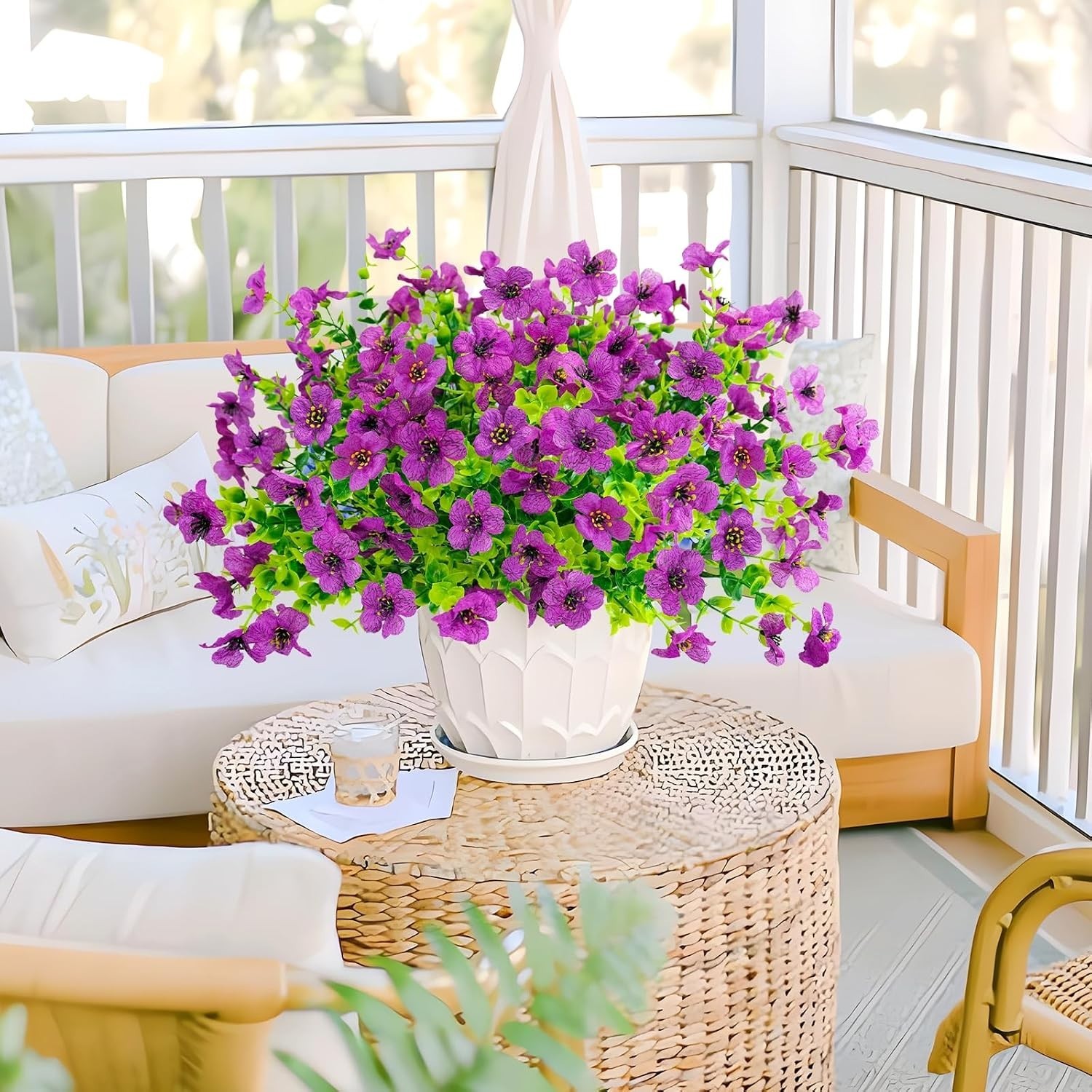 Elegant Faux Purple Daisy Collection – UV & Dust Resistant for Every Occasion
