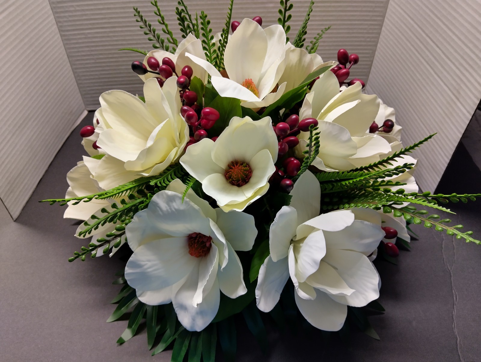 Magnolia table Christmas centerpiece