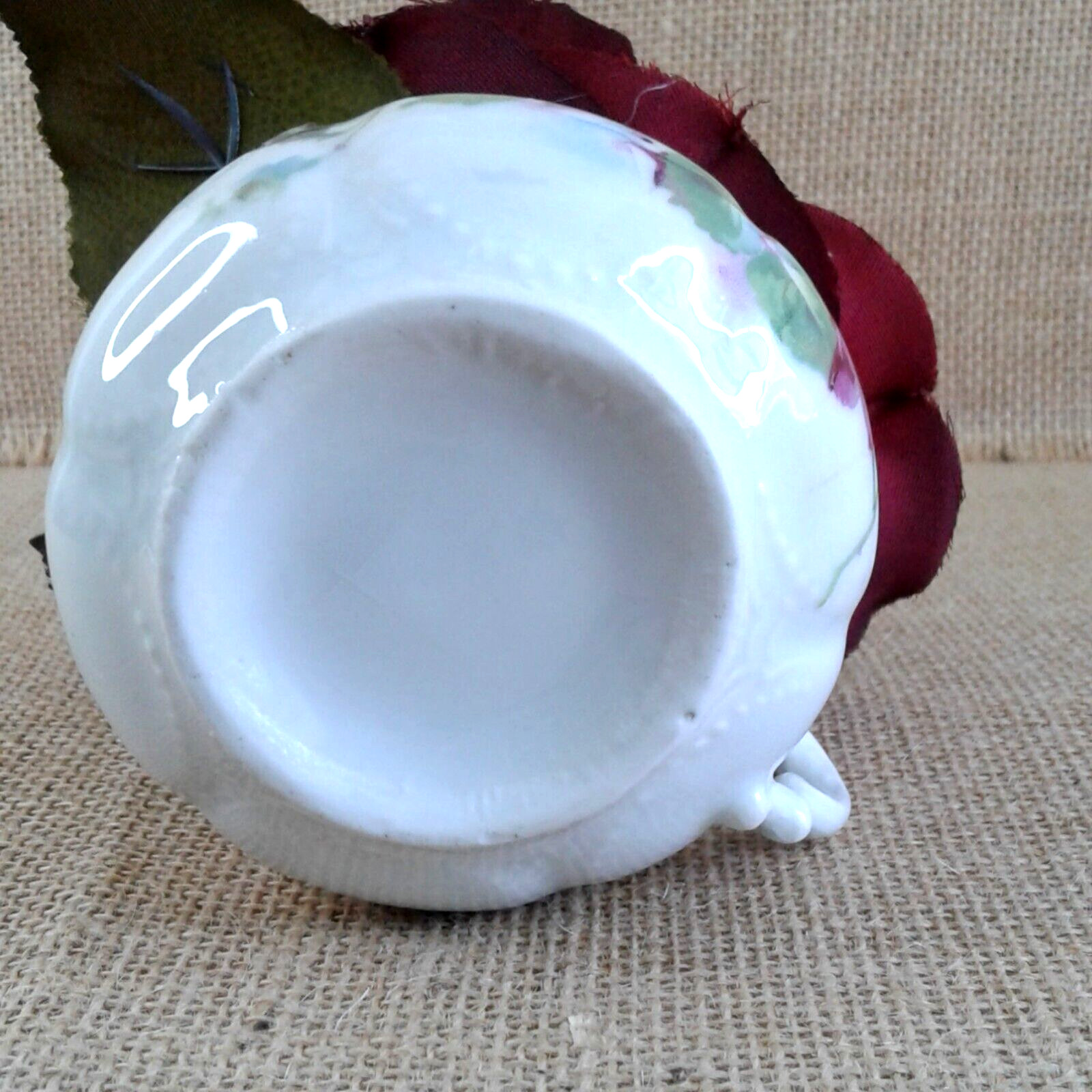 Deep Red Rose Original Floral Decor Tea Cup Chic Victorian Love Unique Gift 1457