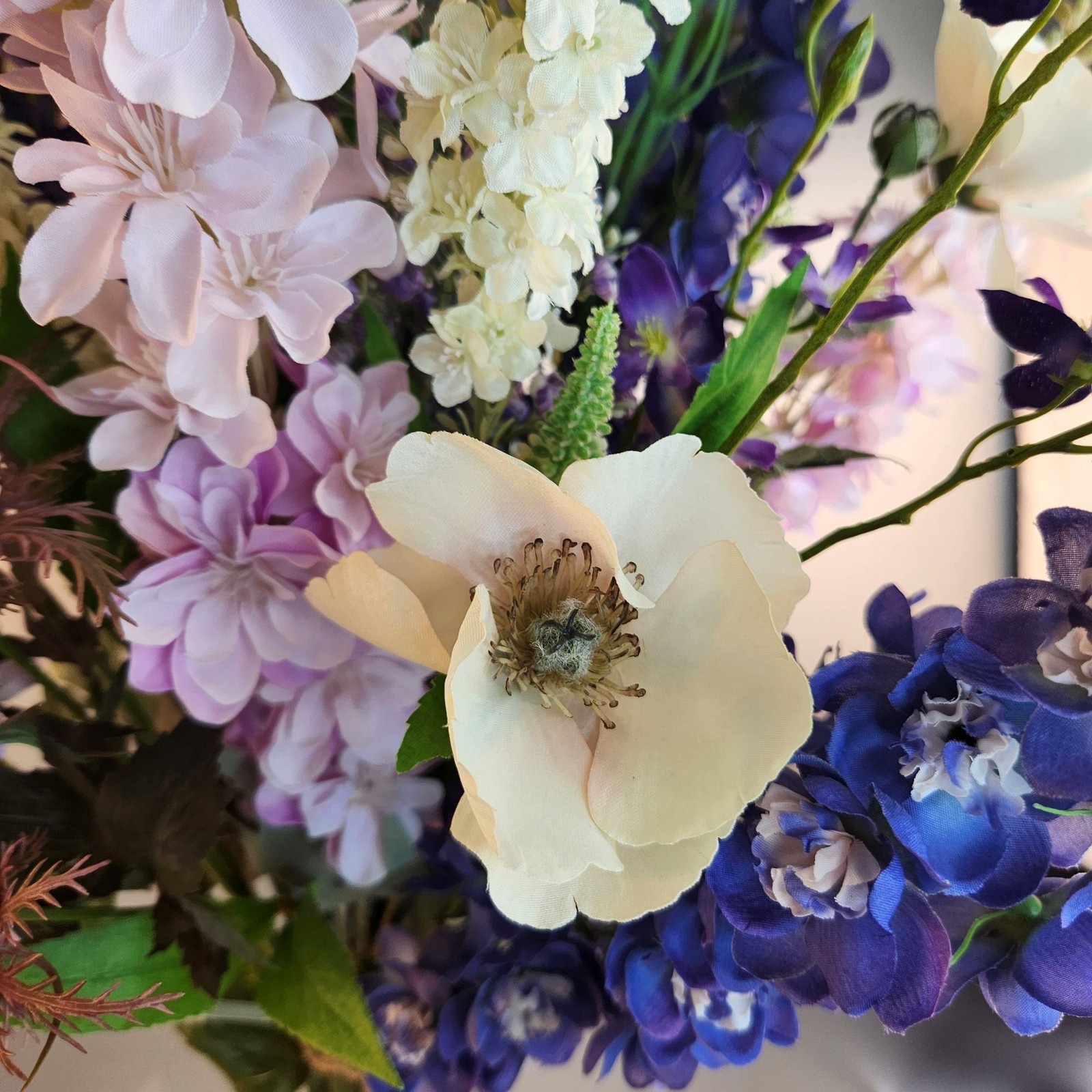 Artificial Purple & Lavender Flower Bouquet Hand-Tied Arrangement Stunning Displ
