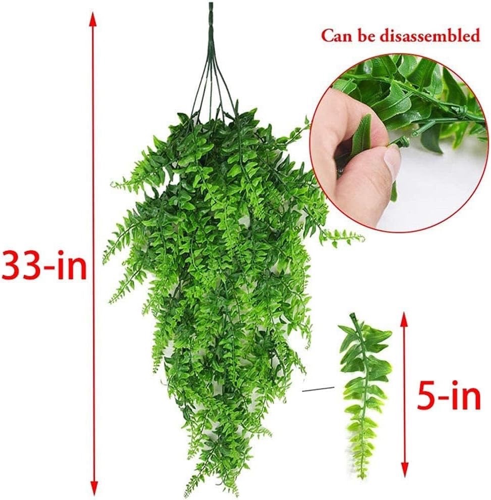 2 Pack Reptile Hanging Plants Terrarium Vines w/Suction Cups Tank Decor.