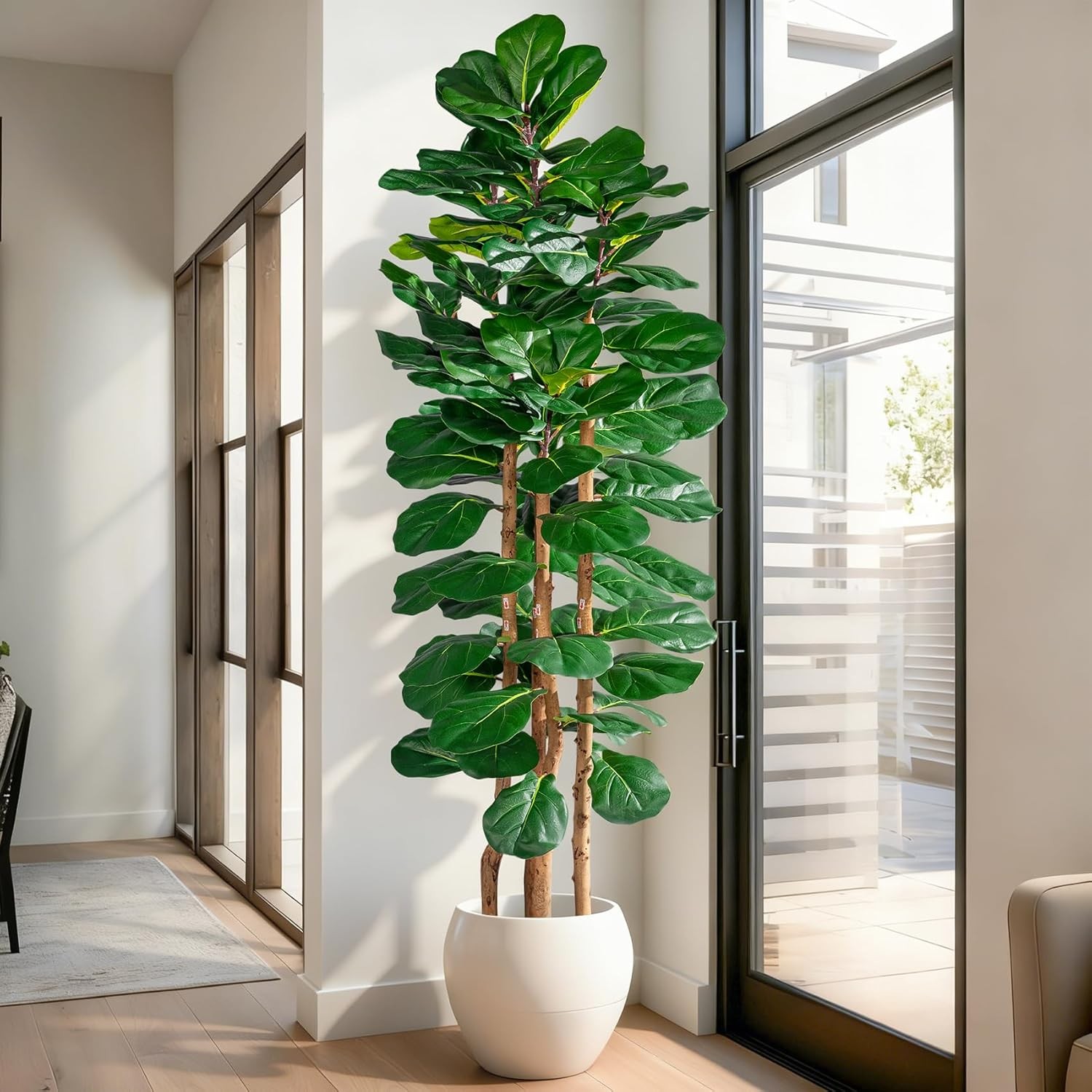Faux Ficus Tree 6FT Indoor Realistic Leaves