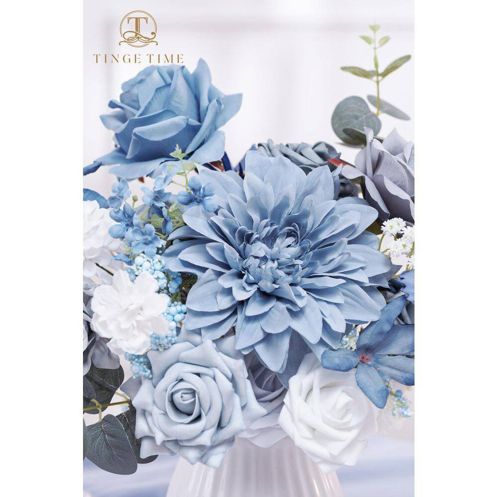 18 in Artificial Pink and Citrus Flower Combo Indoor/Outdoor Summer Wedding Deco