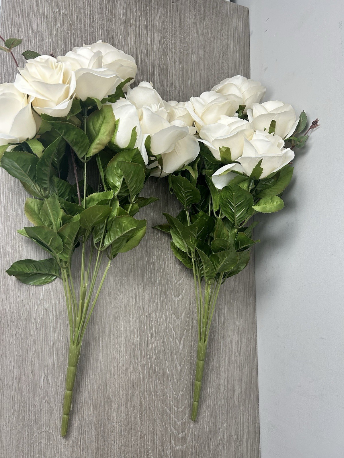 Faux Ivory Roses Bushel 20” x 2 Home Event Wedding Holiday Decor 22 Roses