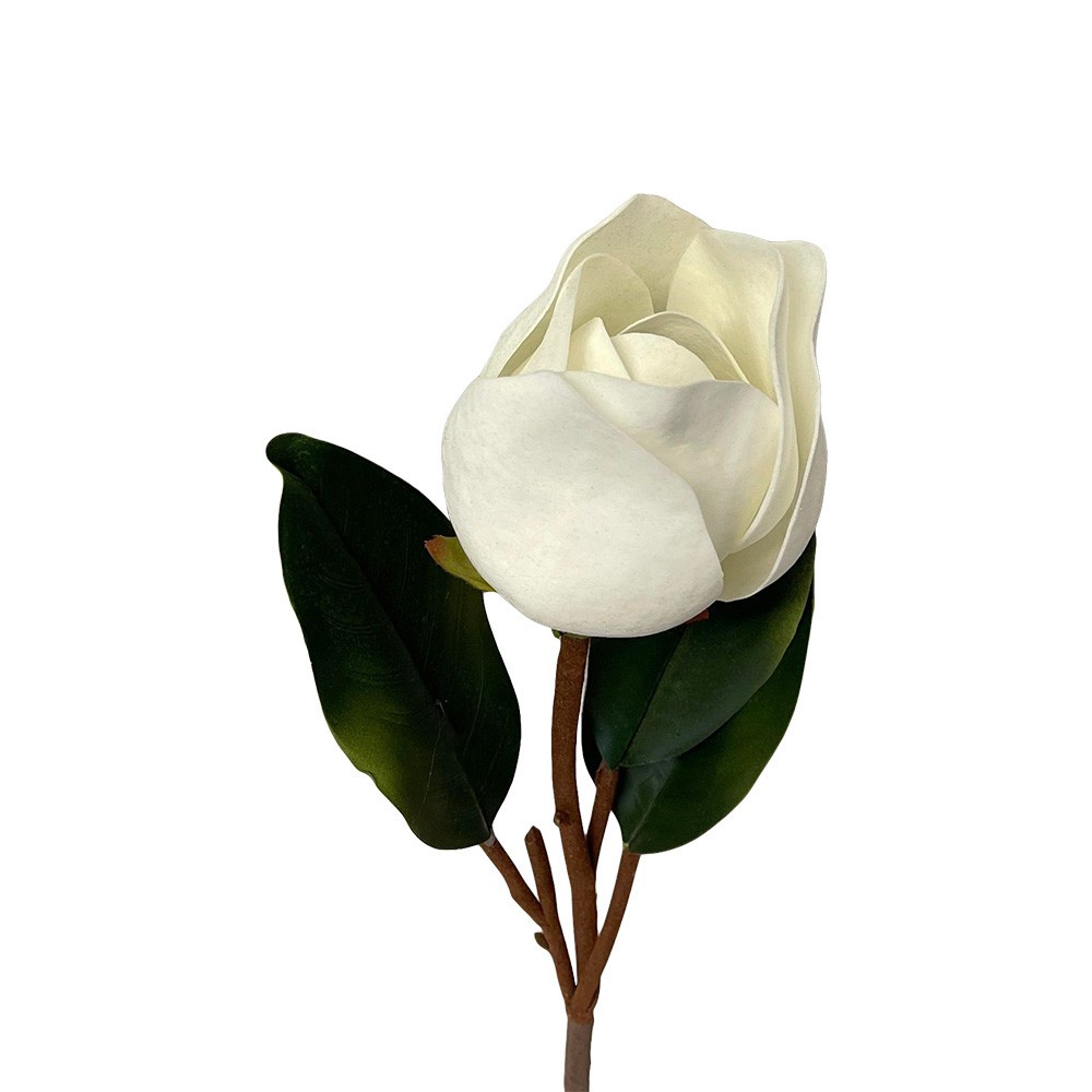 12 Pcs 32″ Real Touch Magnolia Stem Artificial Magnolia Flower Silk Floral