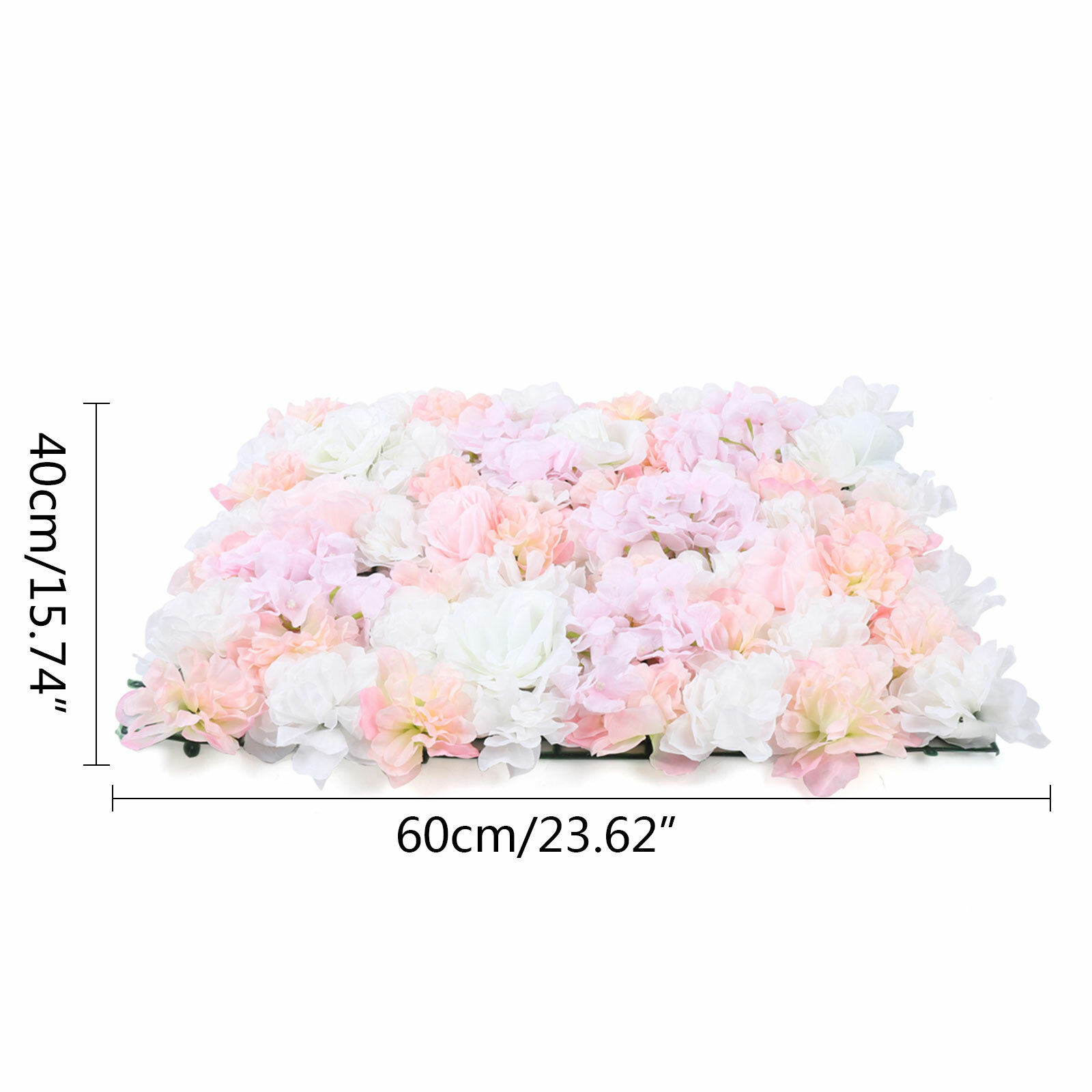 60x40cm Silk Rose Artificial Flower Wall Panel Wedding Party Backdrop Decoration