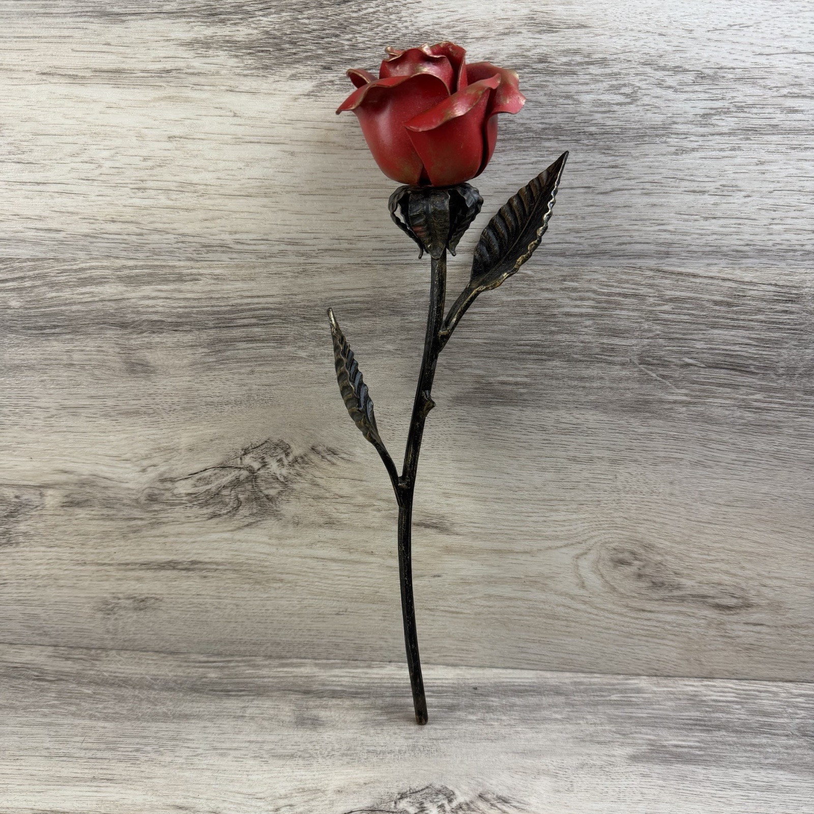 Hand Forged Wrought Iron Rose – Romantic Metal Gift of Everlasting Love