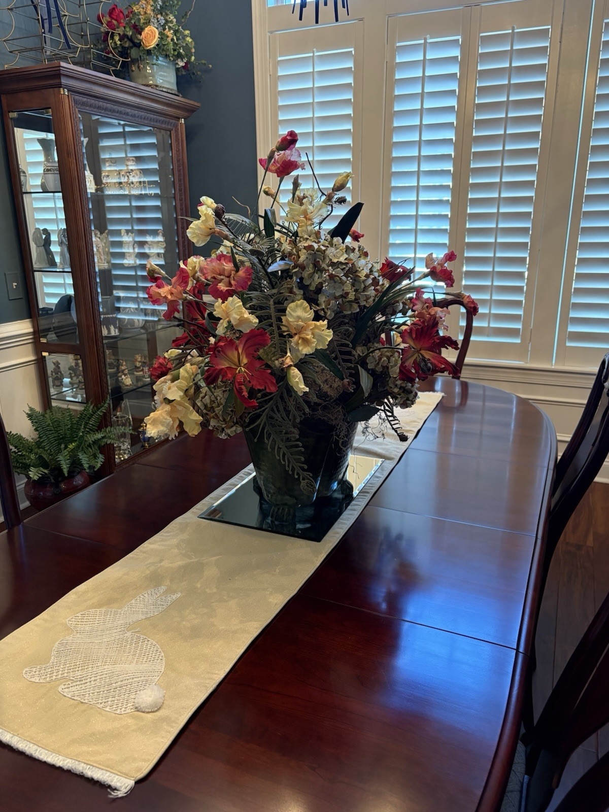 Large 38” Custom Silk Floral Centerpiece Dining Table Home Decor