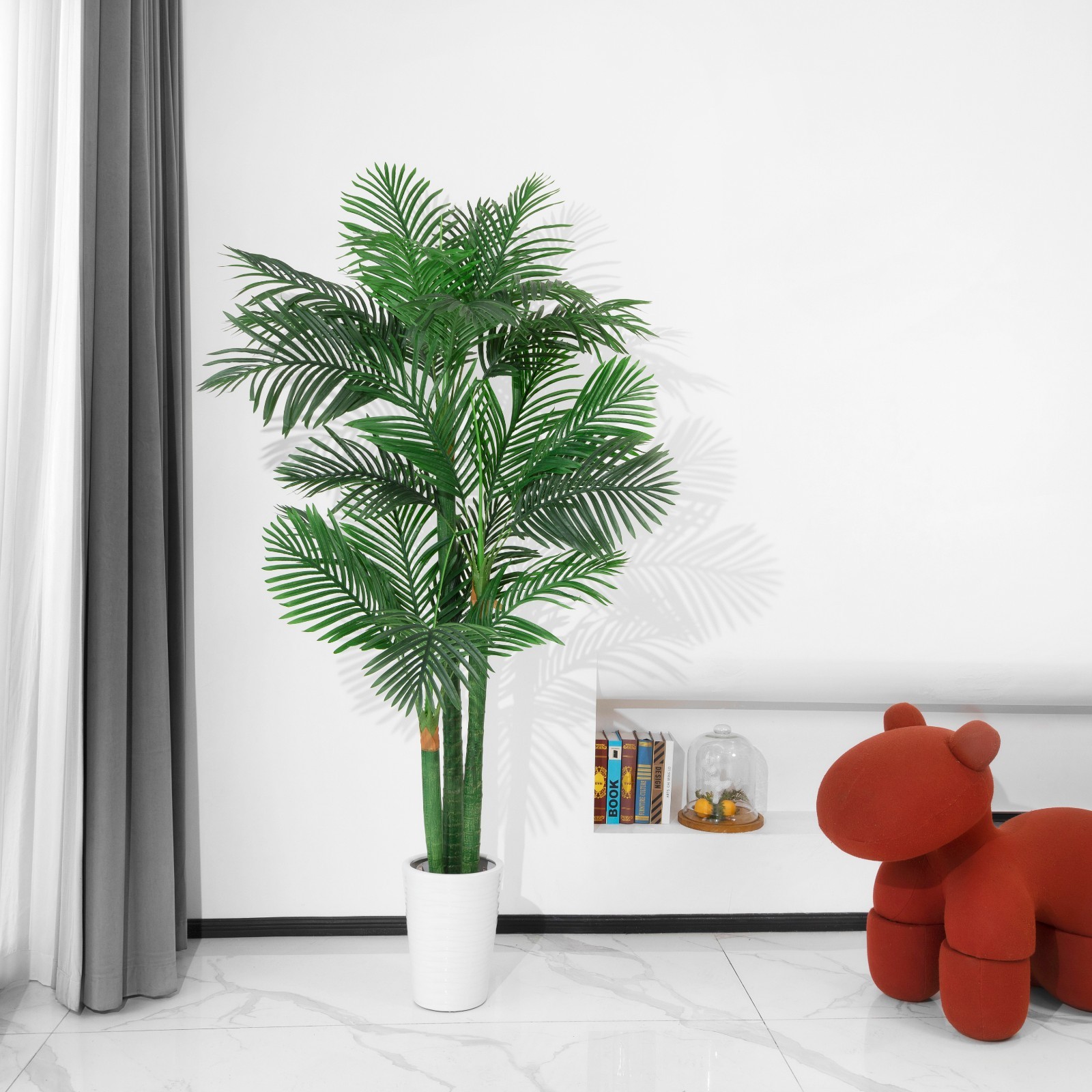 BALANBO Fake Plants Artificial Geranium Tree Faux Plant Resistant Outdoor Indoor