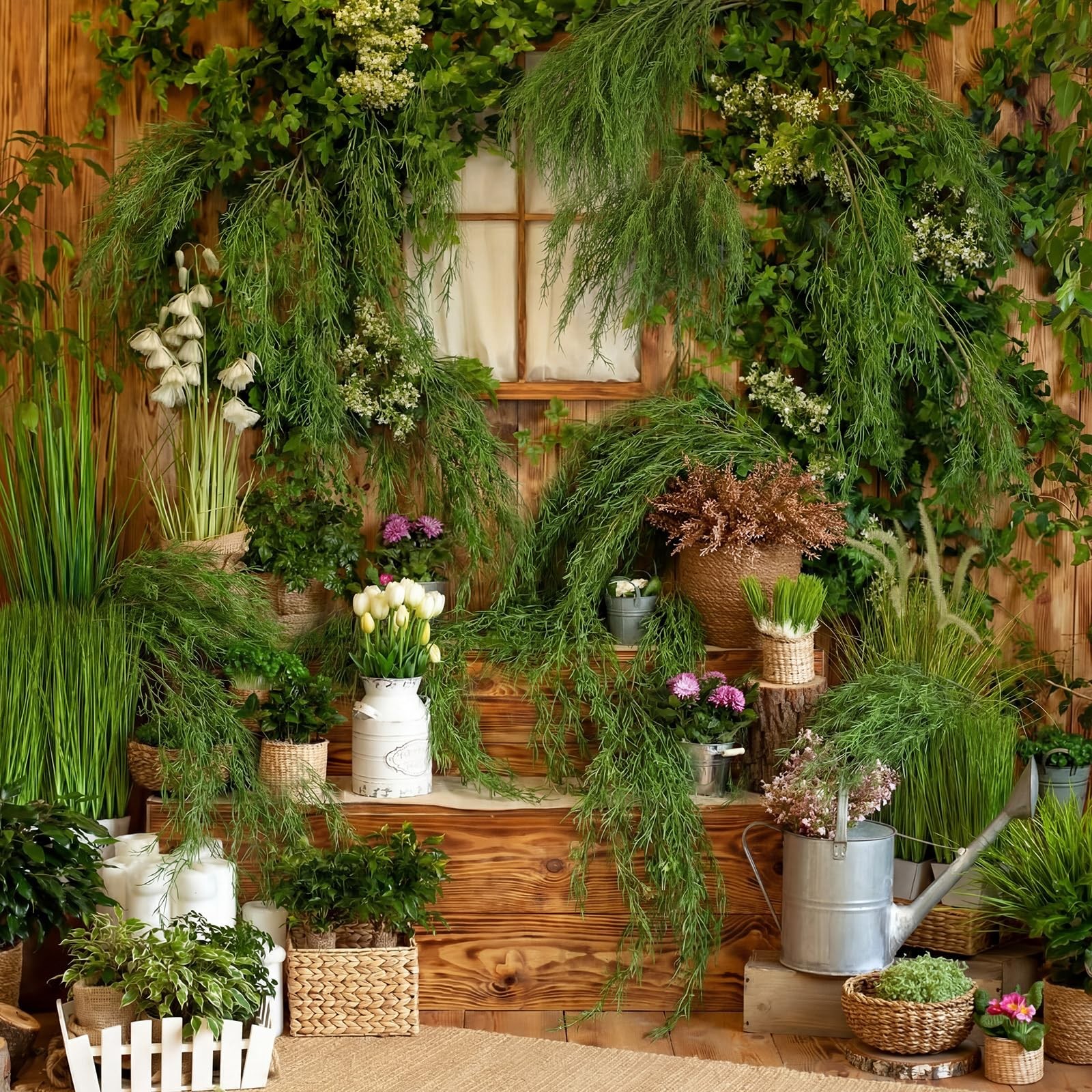 12 Pcs Artificial Asparagus Fern 24 Inch Faux Fern Garland for Wedding Arch G…