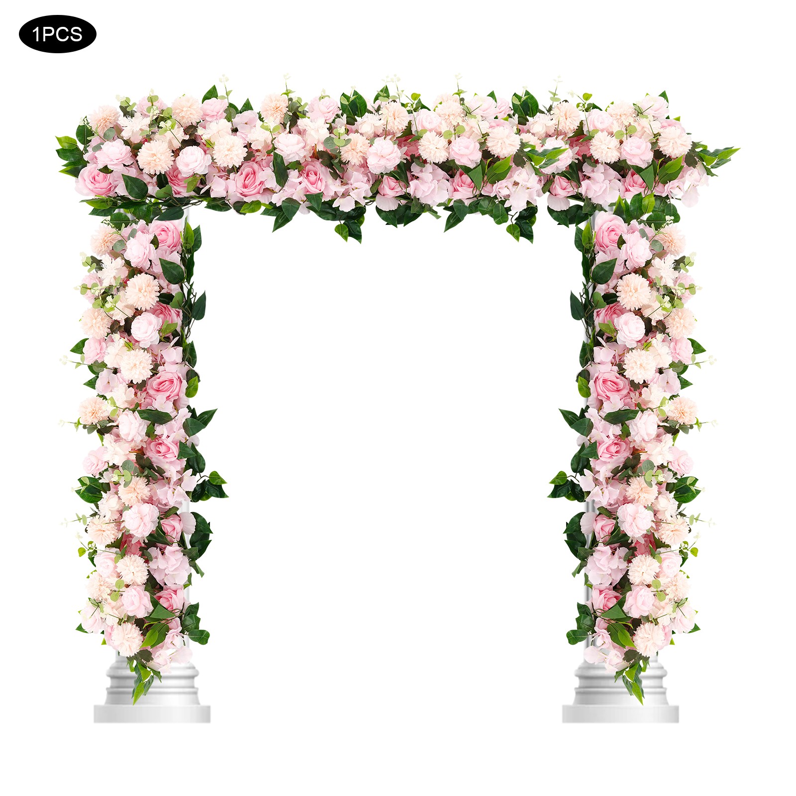 100cm Artificial Pink Rose Flower Row Table Centerpiece Flowers Wedding Decor