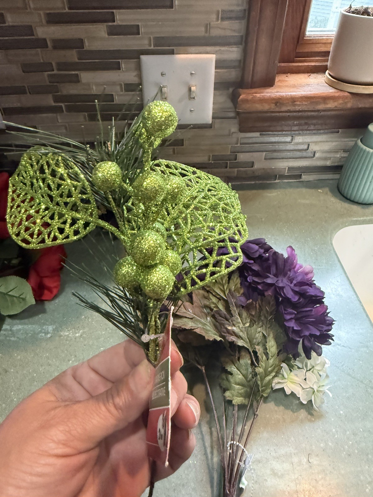 Artificial Flowers/plants For Decoration – The Lot 21 pcs