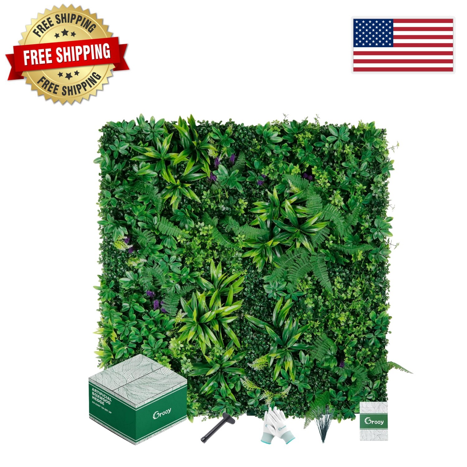Easy Setup 12pcs Grass Wall Panels – UV-Tested Fake Greenery for Stunning Decor