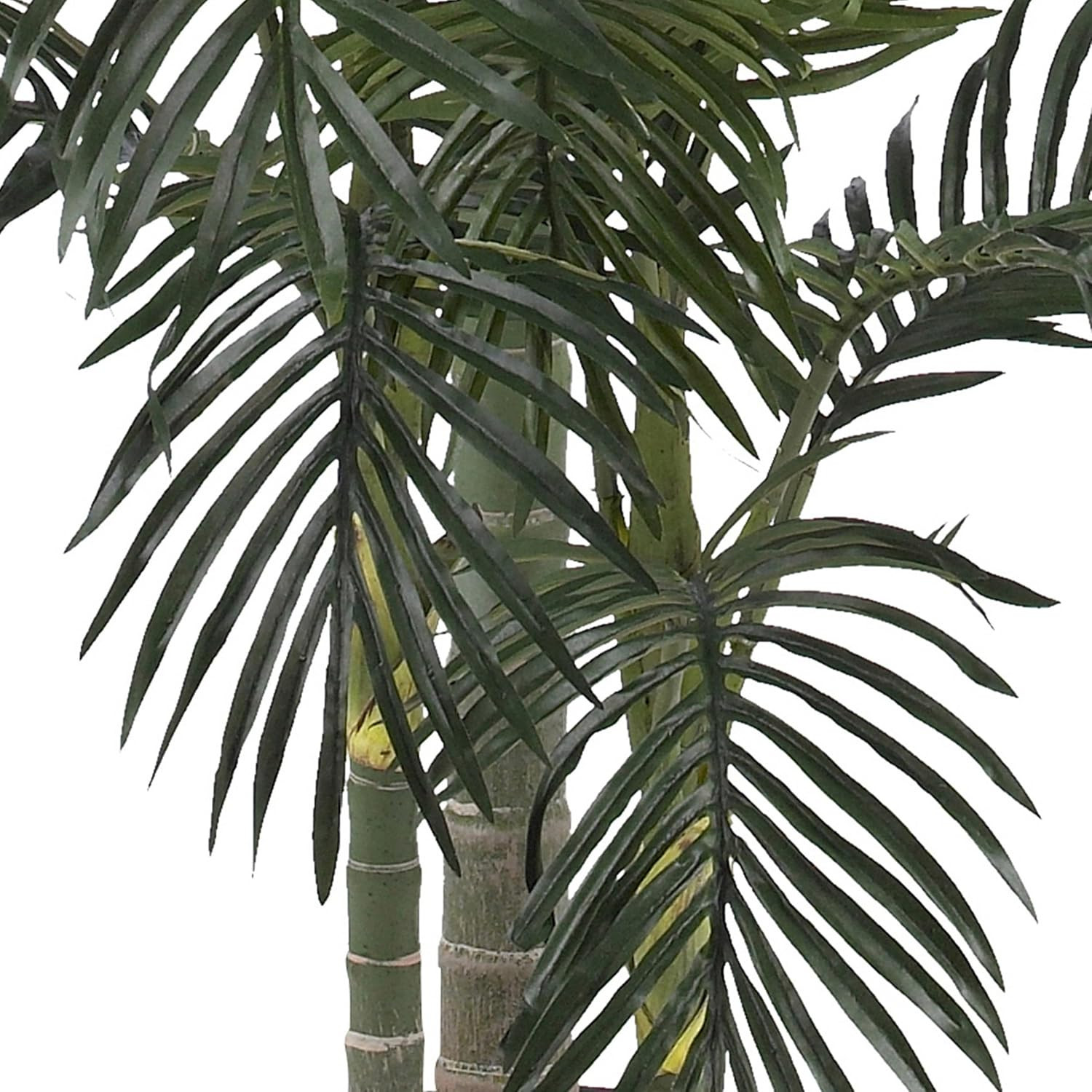 6.5 Ft Artificial Golden Cane Palm Tree with Nursery Pot | Lifelike Silk Indoor