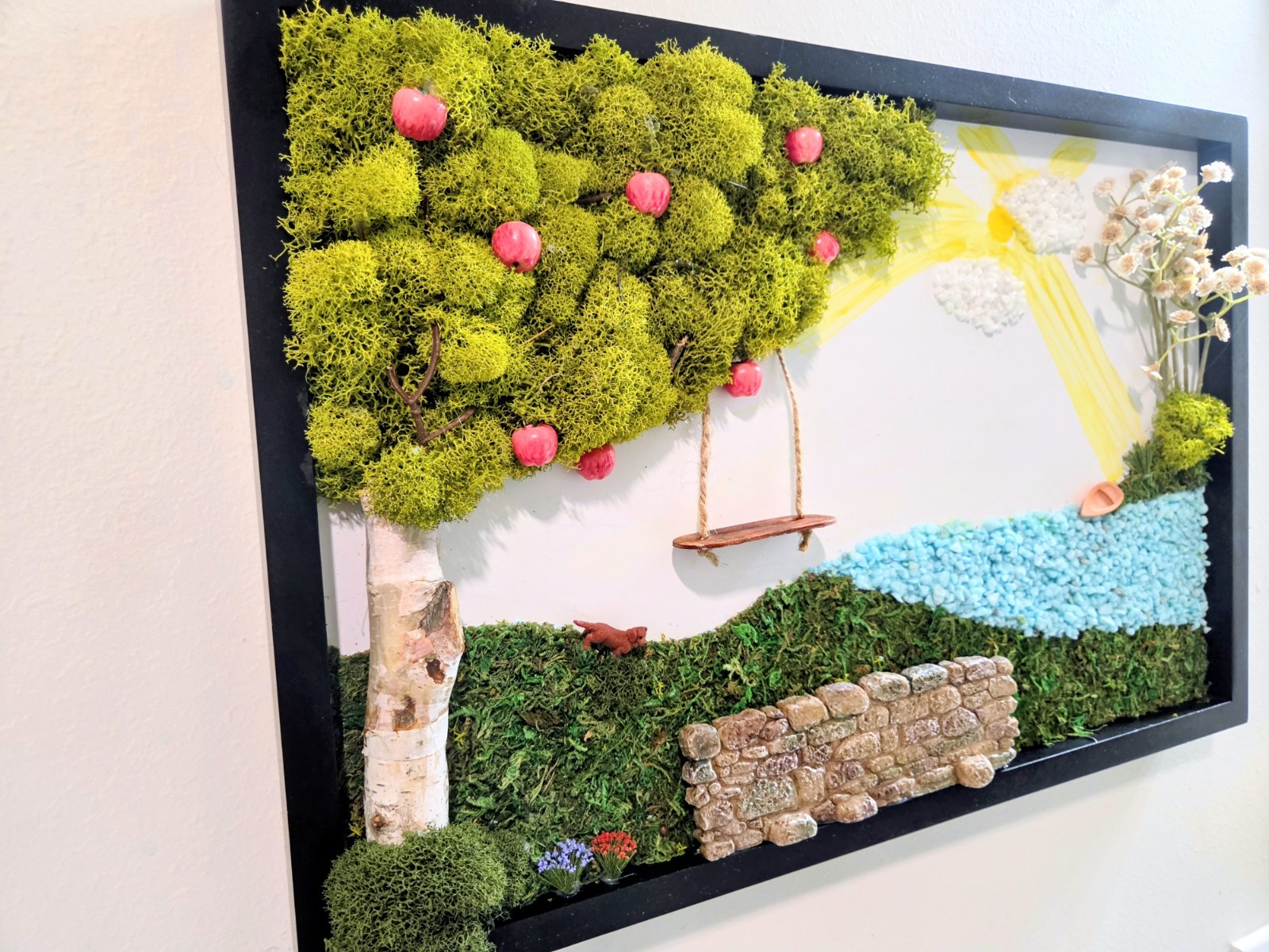 Preserved Moss Wall Art – Park in Black Frame Decor