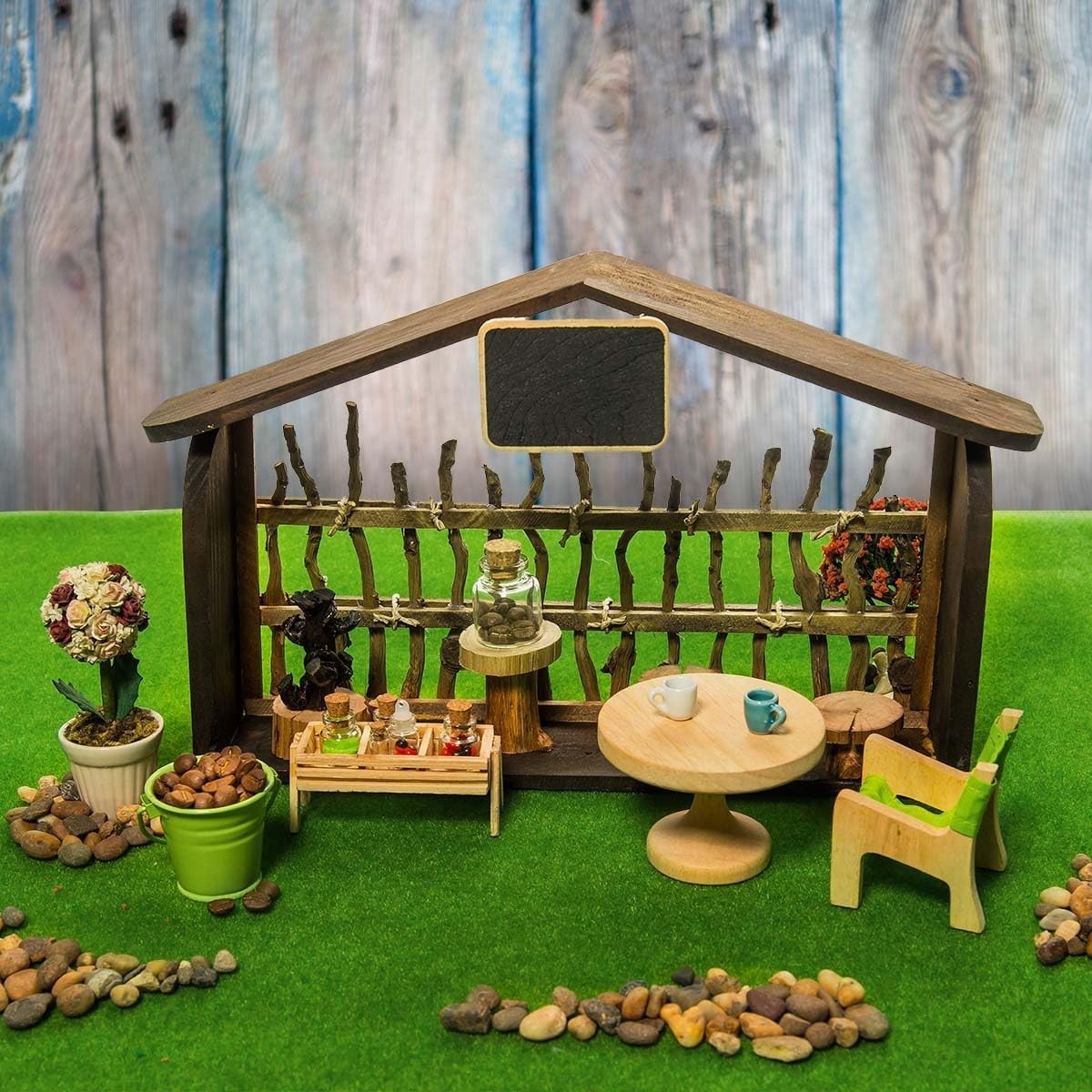 6 Count 6×6 Inches Artificial Craft Grass for Dollhouse and Indoor Decoration