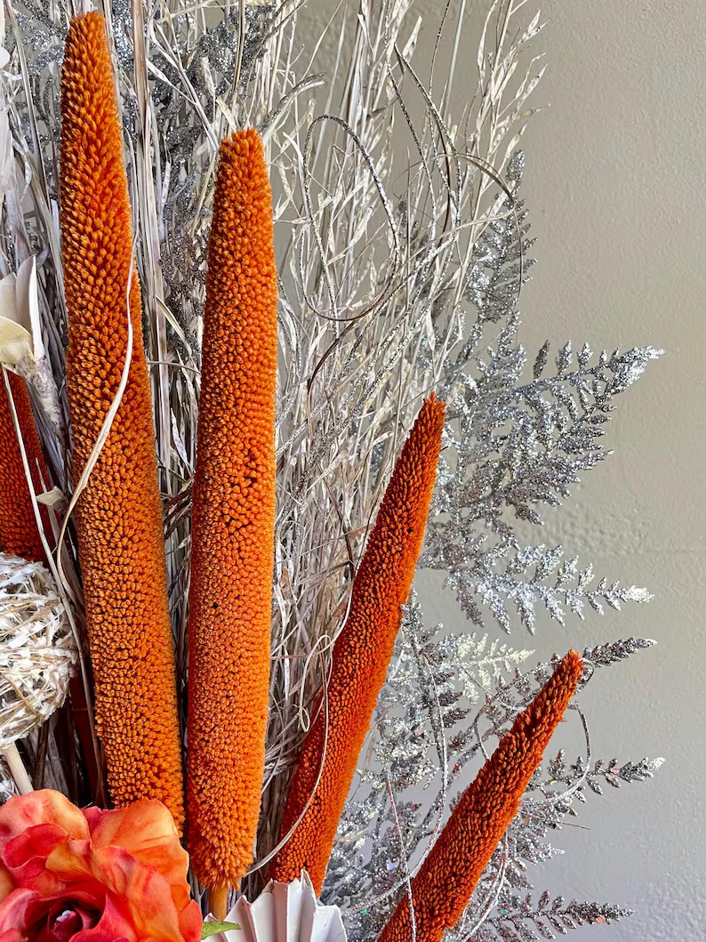 Tall Orange Wedding Centerpiece Elegant Living Dining Room Decor Bedroom Accent