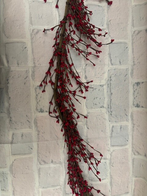 Pip Berry Garland Red 4′ FULL BEAUTIFUL BERRIES