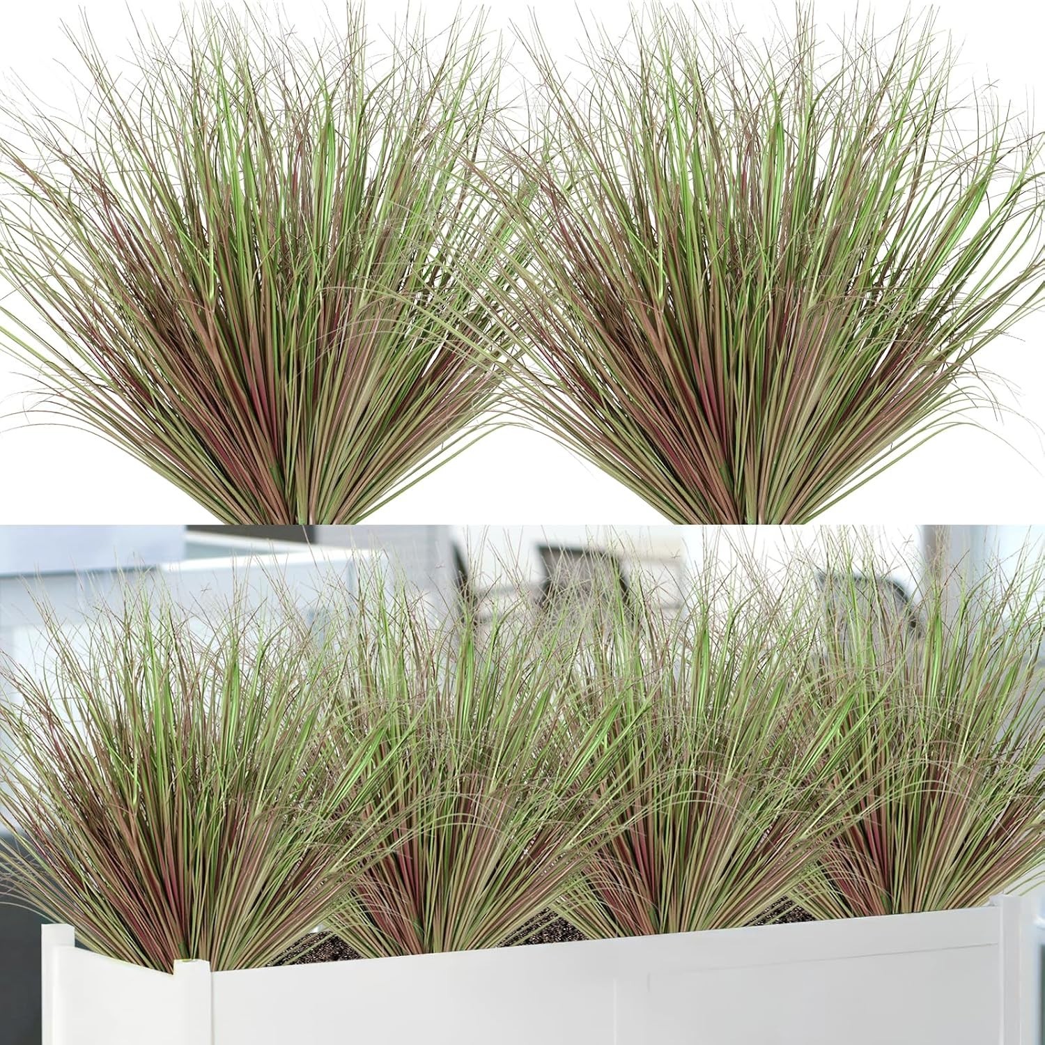 Vibrant Purple Fake Wheat Grass – 12 Bundles for Effortless Indoor/Outdoor Flair