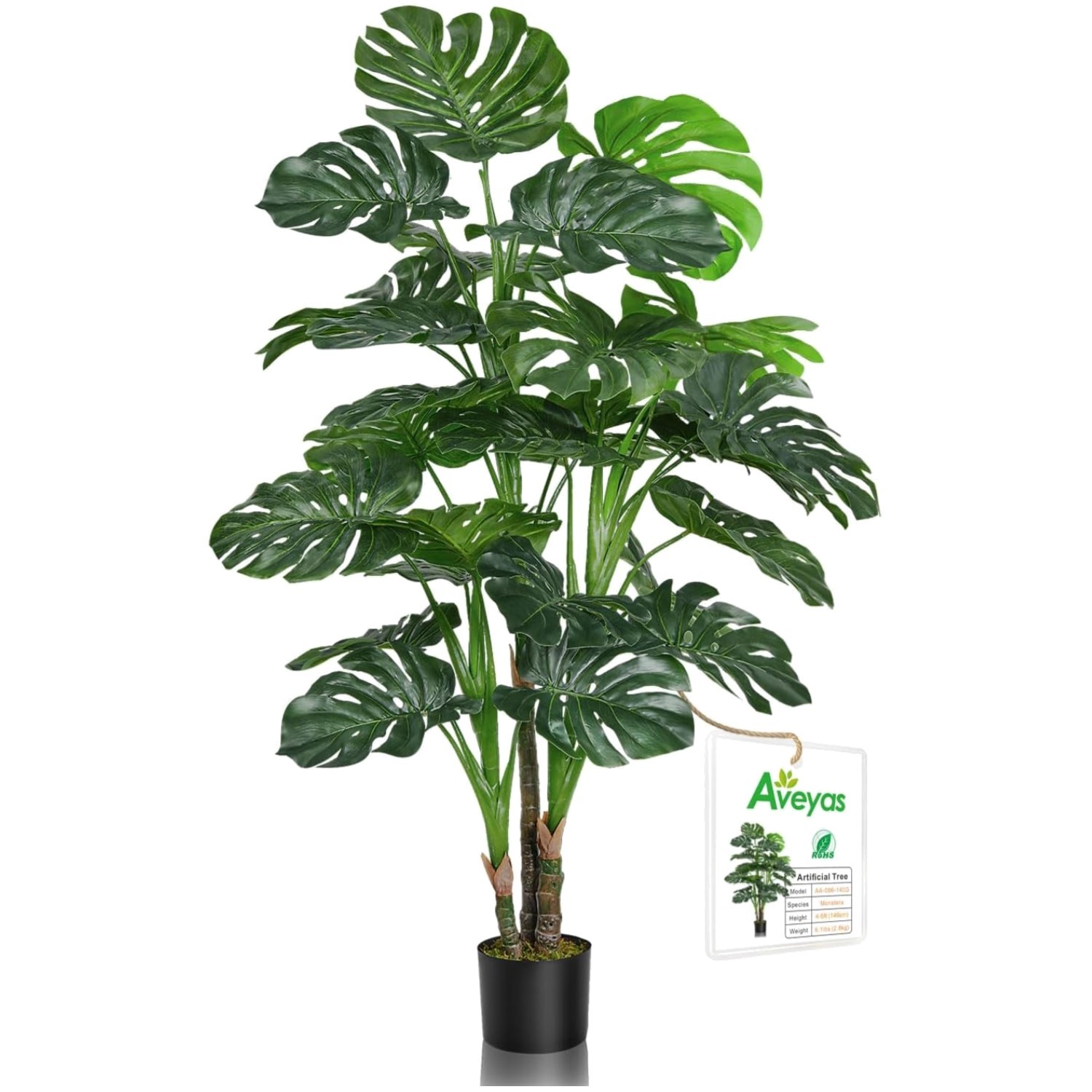 Large Artificial Monstera Deliciosa Tree – 4.5ft Tall