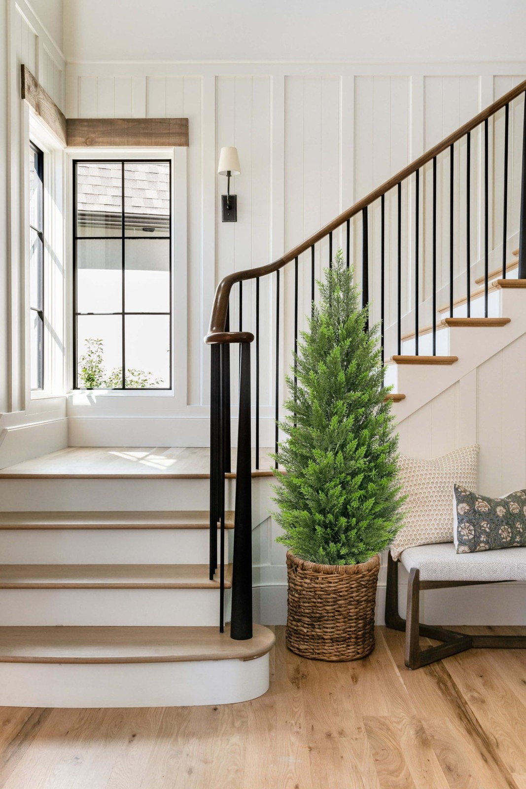 4ft Artificial Cedar Topiary Trees, Set of 2 Realistic Faux Cypress Outdoor P…