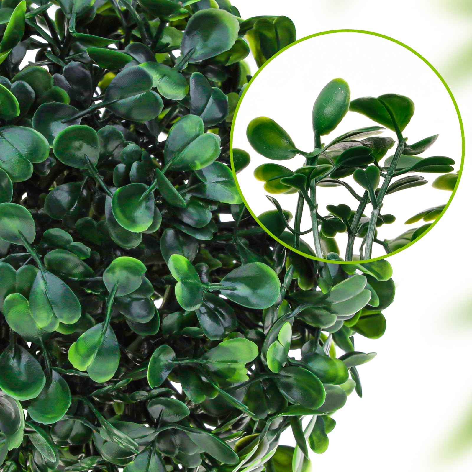6 Pack Small Artificial Boxwood Balls 4.7 Inch Topiary Faux Greenery Decor