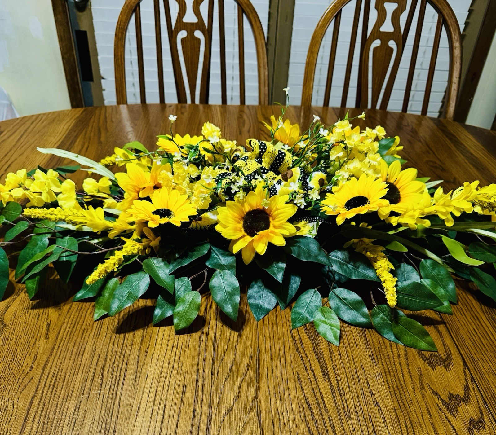 Artificial Yellow/Green Sunflower Flower Arrangement & Centerpiece 36 by 16 in