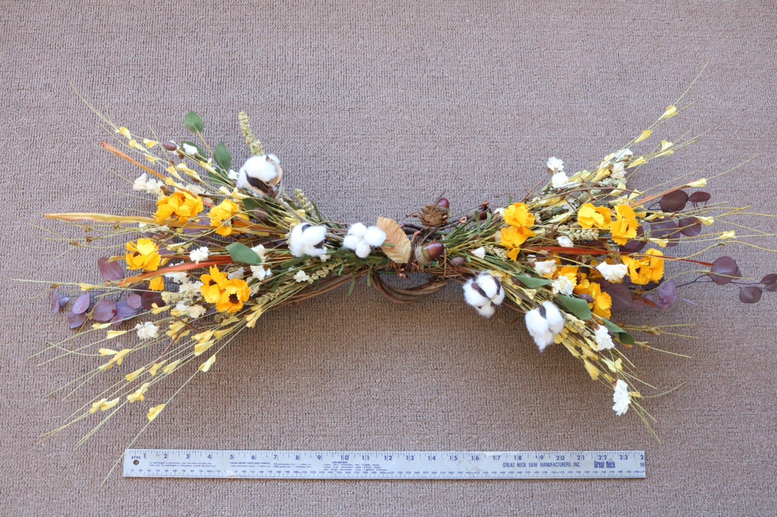 Thanksgiving/Fall Flower Swag Door/Wall Hanging or Autumn Table Centerpiece