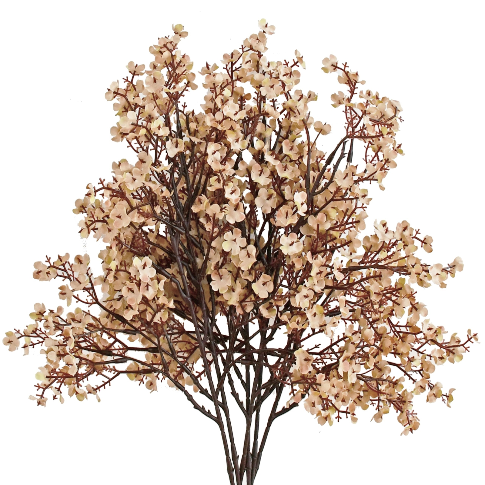 6pcs Light Brown Artificial Flowers Silk Fall Flowers Babys Breath Gypsophila…
