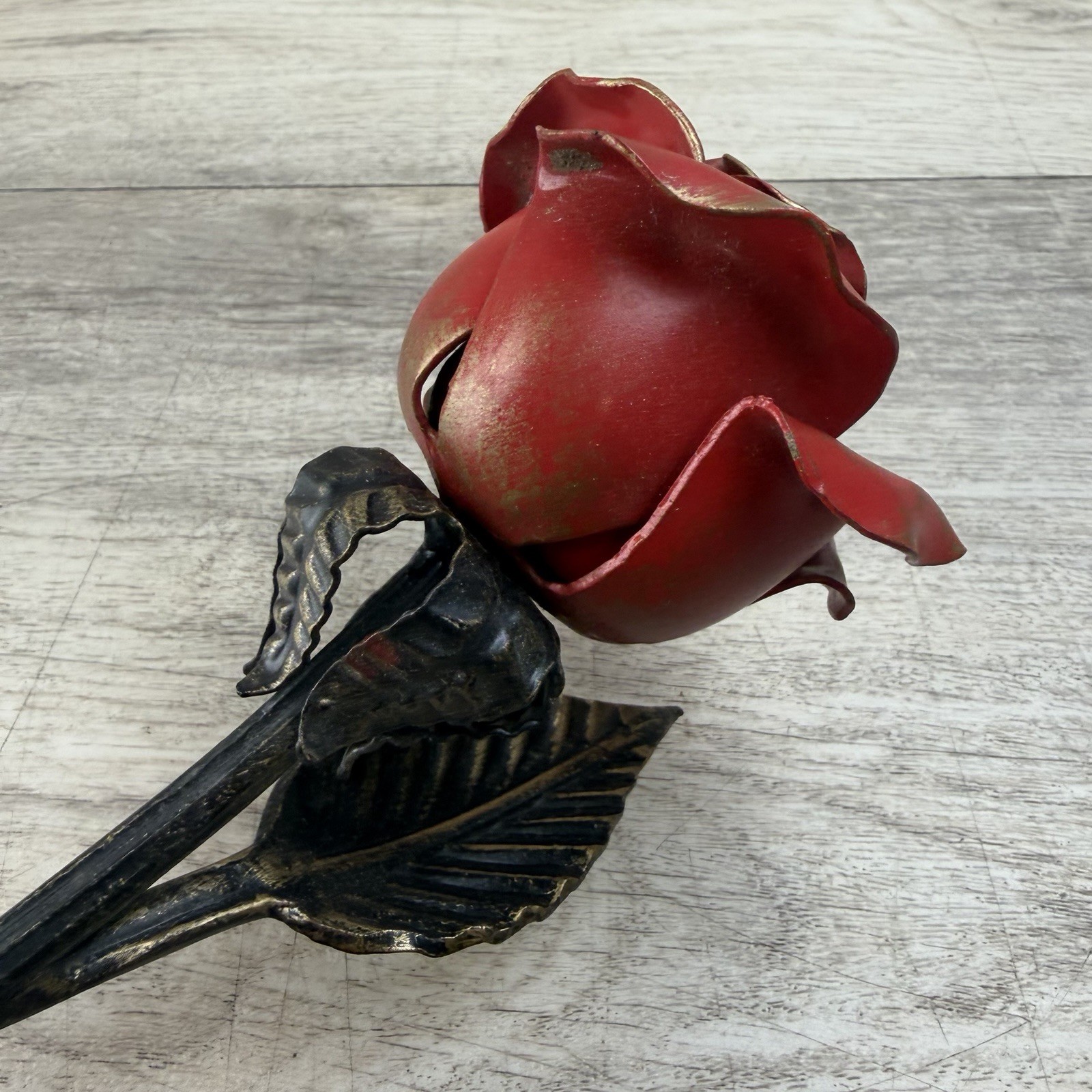 Hand Forged Wrought Iron Rose – Romantic Metal Gift of Everlasting Love