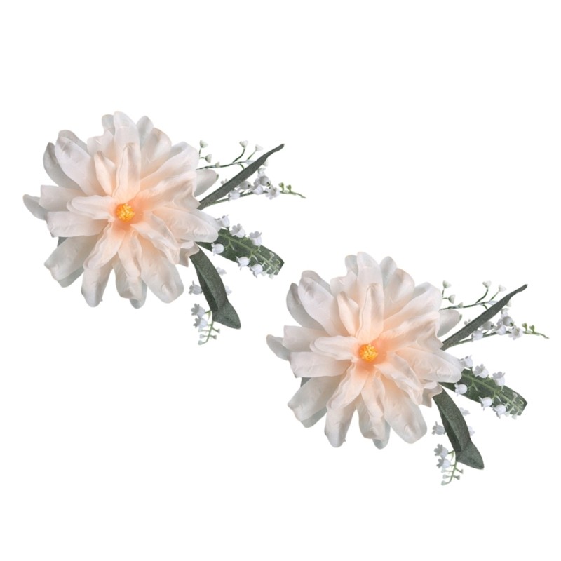 Elegant Silk Flower Arrangement Photography Window Curtain Decoration