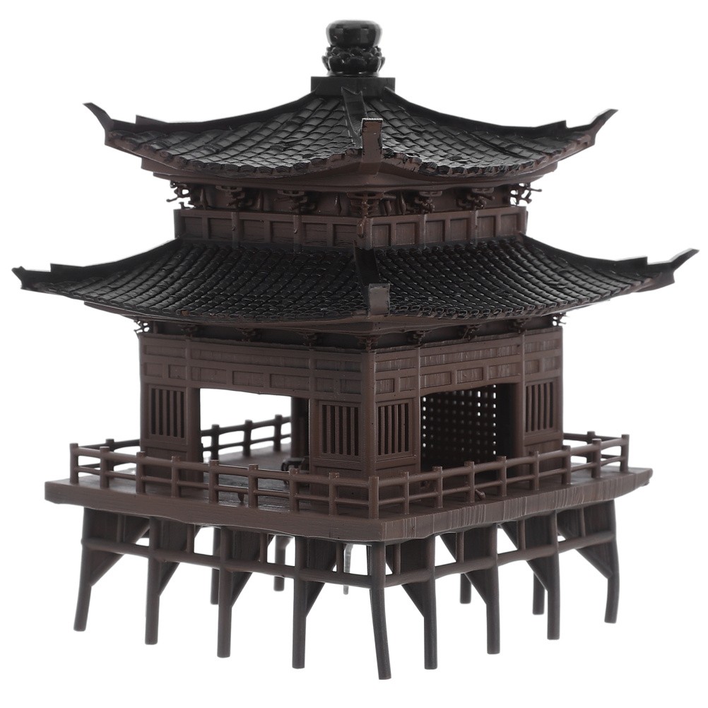 Garden Decorations Bonsai Pavilion Miniature Asian Ancient Figurine