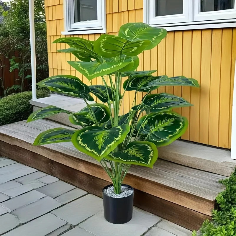 24 Leaves Giant Artificial Plants Tree Realistic Lush Indoor / Outdoor Greenery