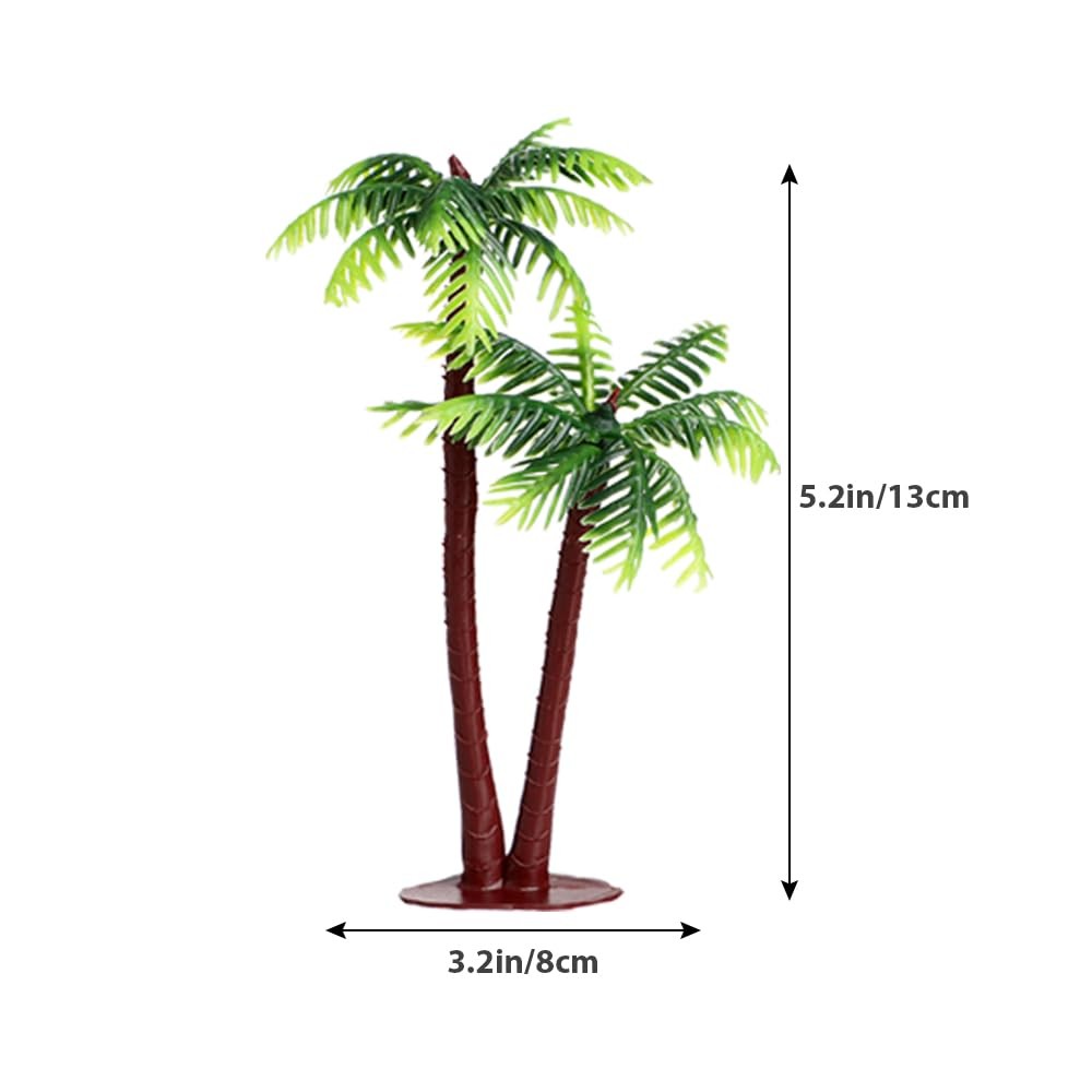 10pcs Plastic Palm Tree Model Trees – Miniature Palm Trees Fake Plastic Trees…
