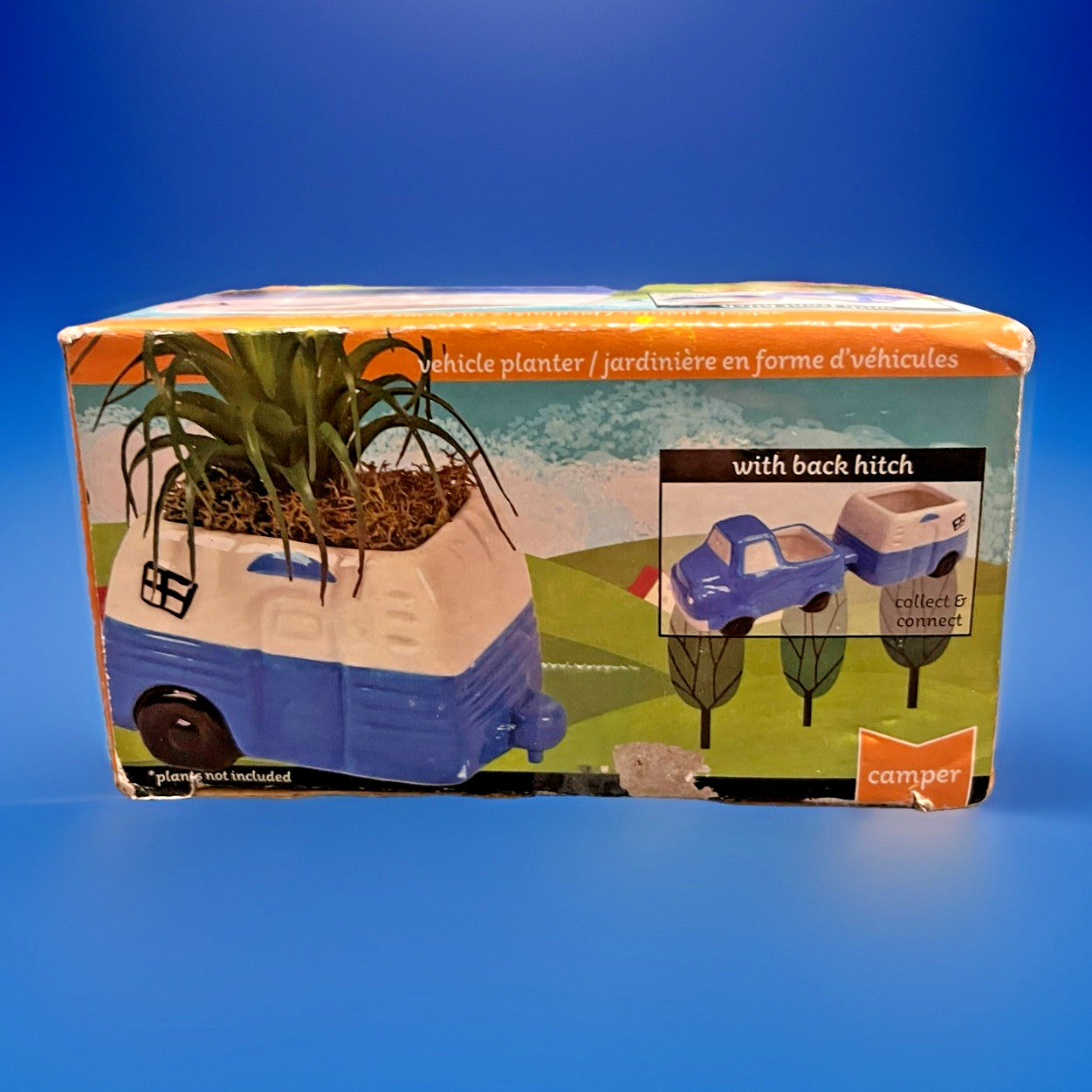 Vintage Style Ceramic Vehicle Planters RV Camper For Succulents Set of 3 NOS