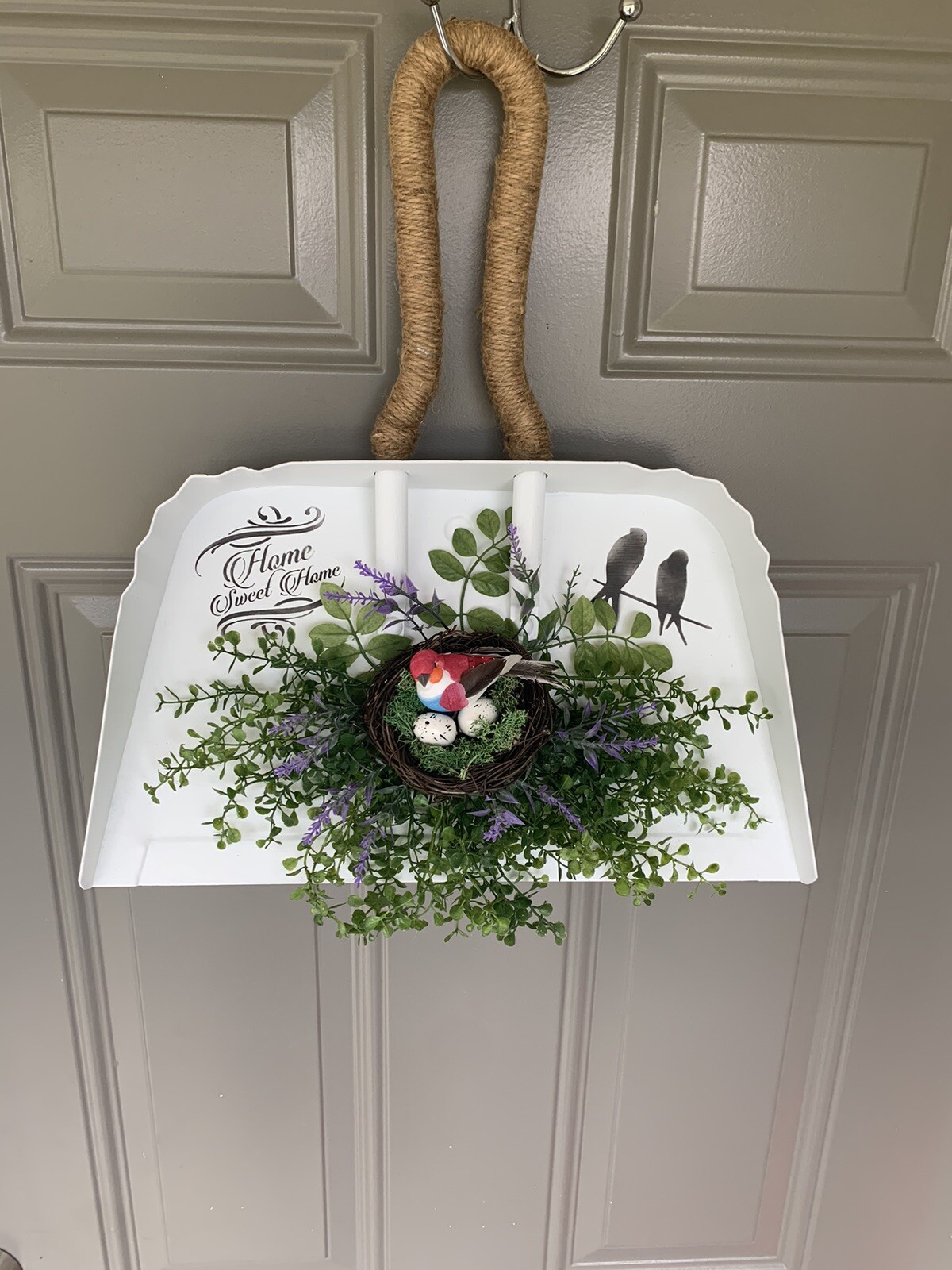 Shovel Floral Bird Nest Arrangement Farmhouse French Decor