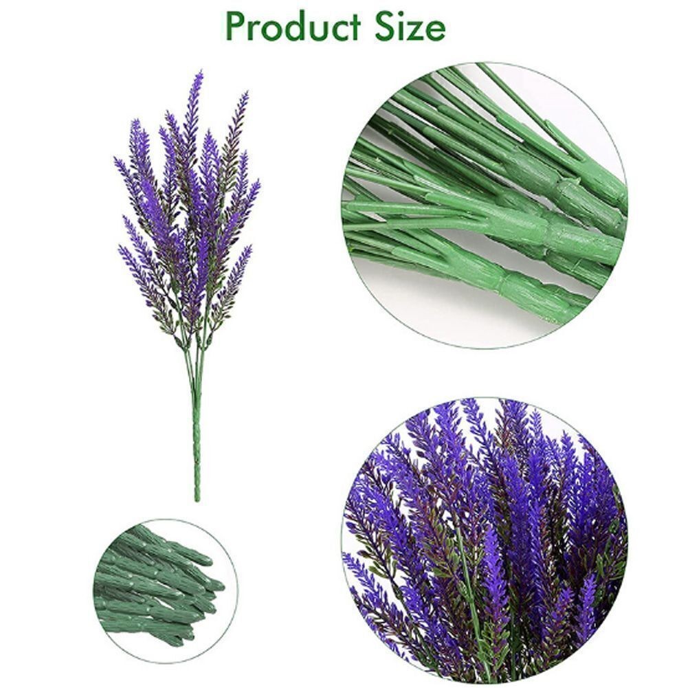 Home Garden Lavender Artificial Flowers Fake Plants Decor Hanging Outdoor Yard