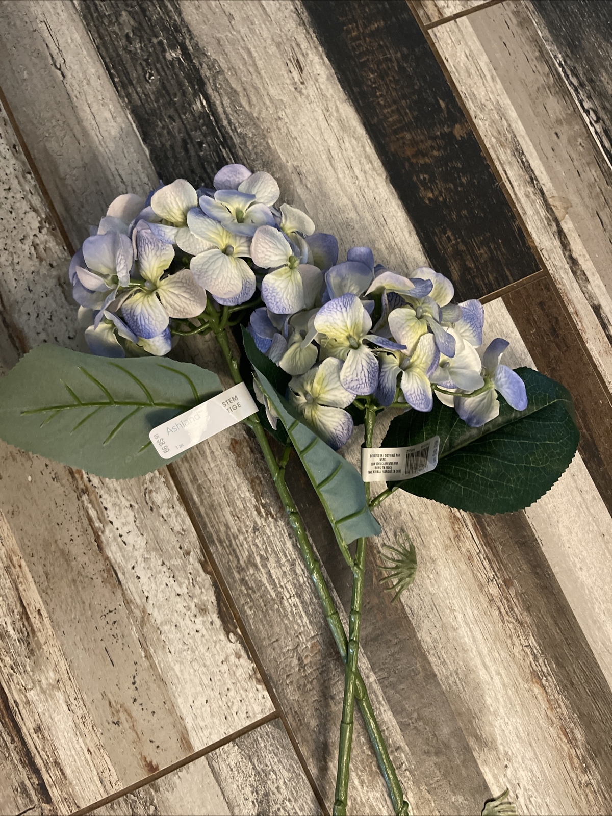 Set of 2 Ashland Light Blue Artificial Hydrangeas 25” Each B1